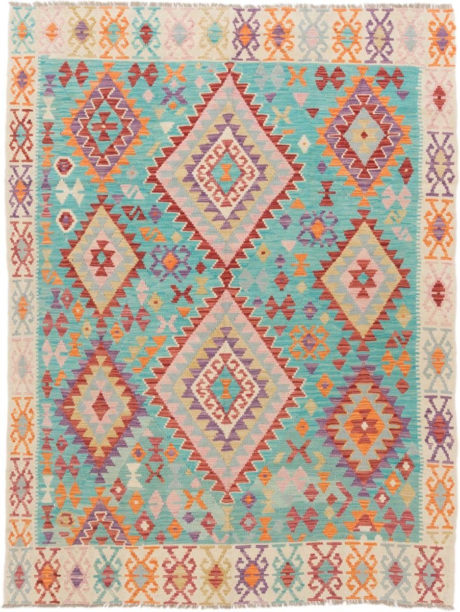 Orientteppich Kelim Afghan 185x240 Handgewebter Orientteppich, Nain Trading, rechteckig, Höhe: 3 mm