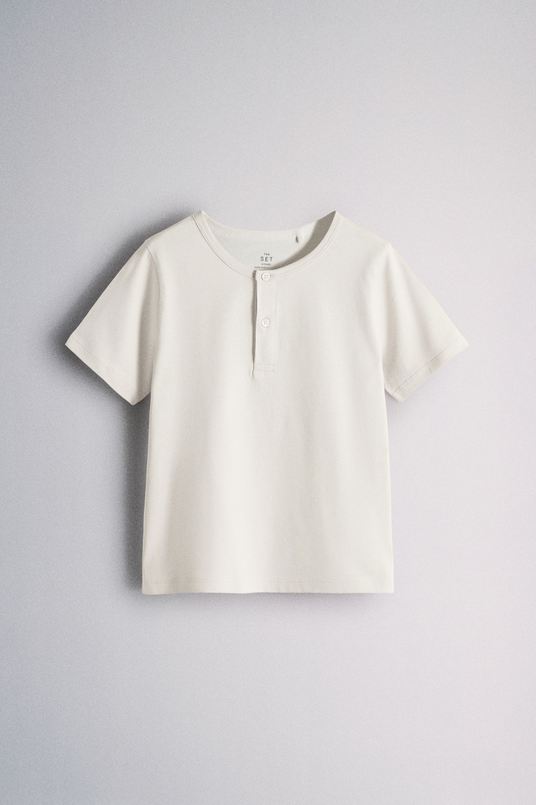Henleyshirt The Set Kurzärmelige Henley-T-Shirts, 4er-Pack