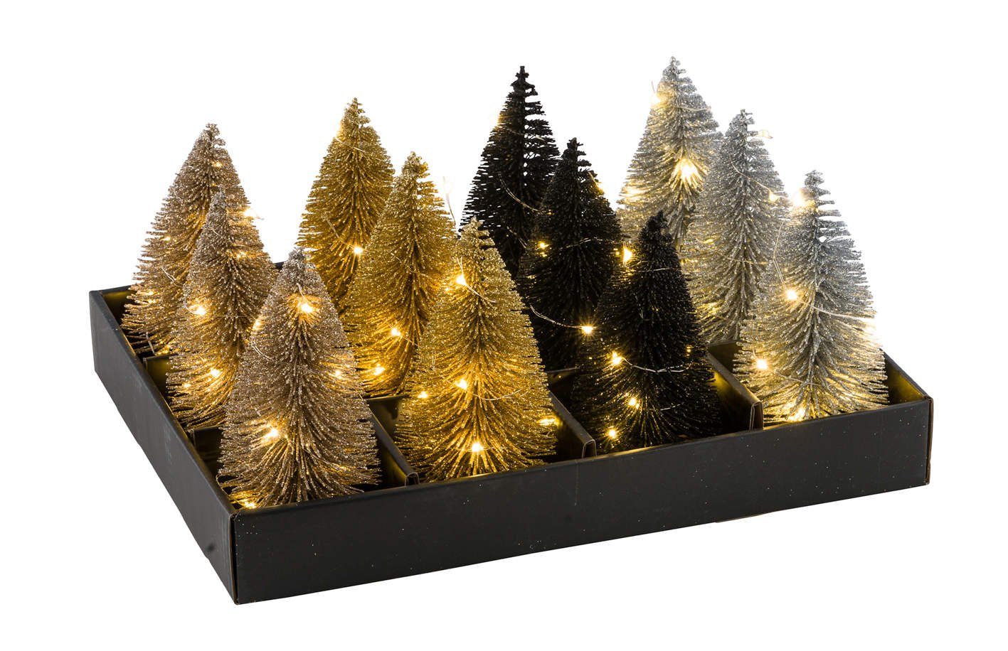 Gehlmann Künstlicher Weihnachtsbaum Farben *Germany*, handgefertigt, Polyresin, Tanne, LED-Tanne, erhältlich gold verschiedene