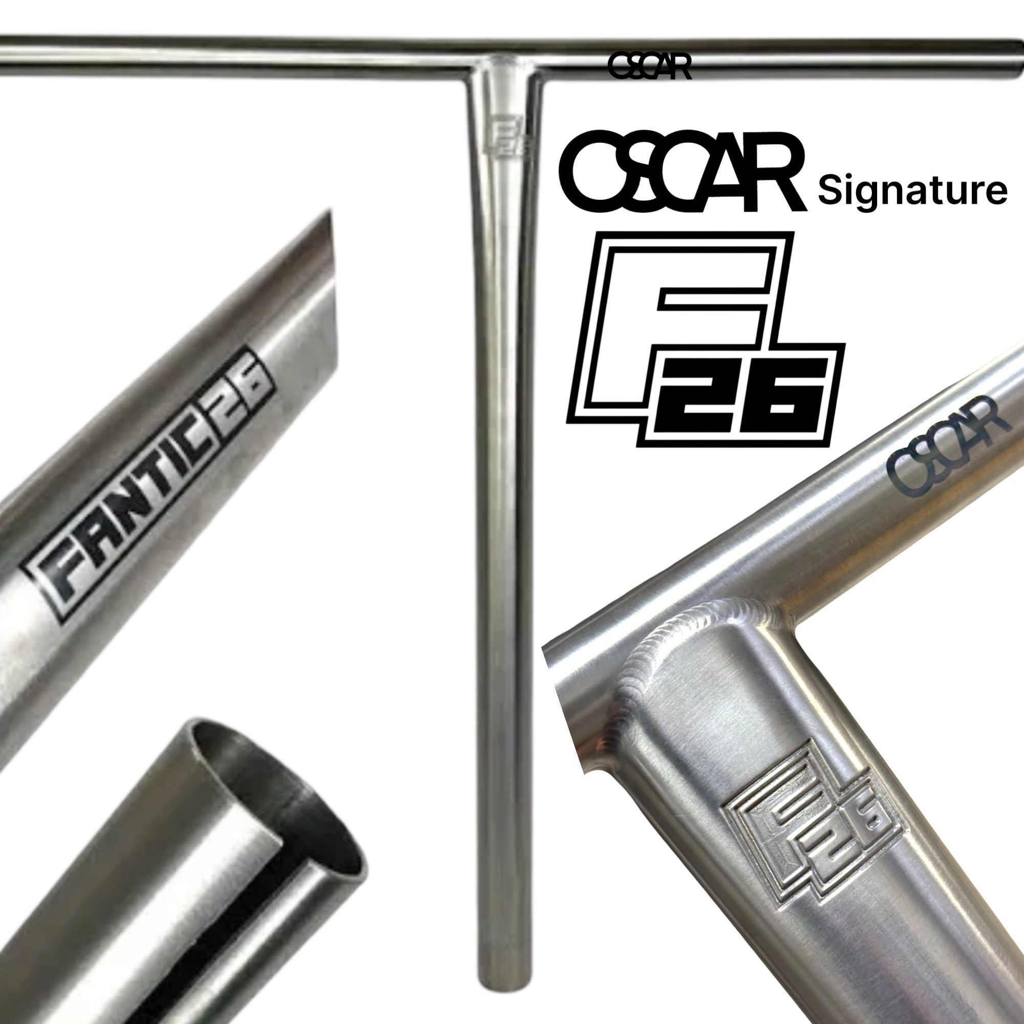 Fantic26 Stuntscooter Fanitc26 Themis Titan Stunt-Scooter HIC Bar 35 73cm Raw