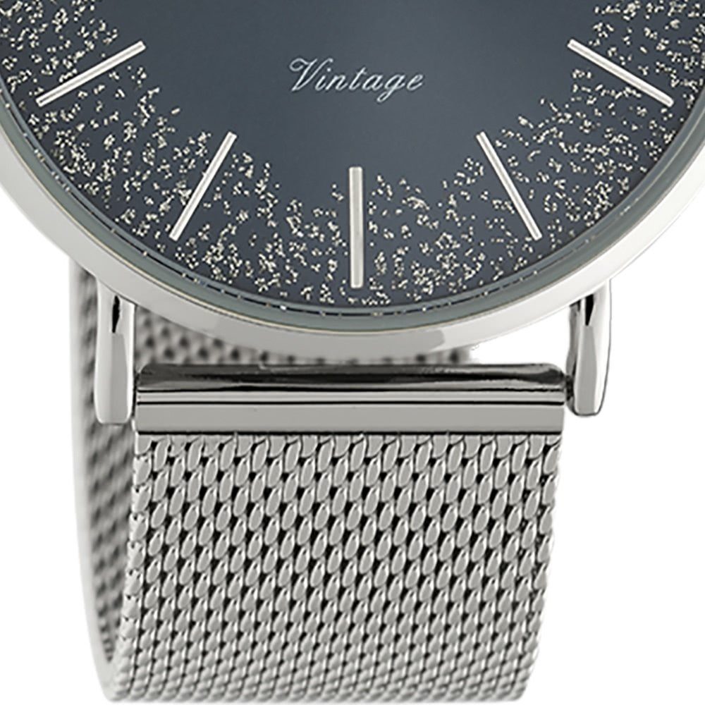 OOZOO Quarzuhr Oozoo Damen Armbanduhr silber Analog, (Analoguhr), Damenuhr rund, groß (ca. 40mm) Edelstahlarmband, Elegant-Style