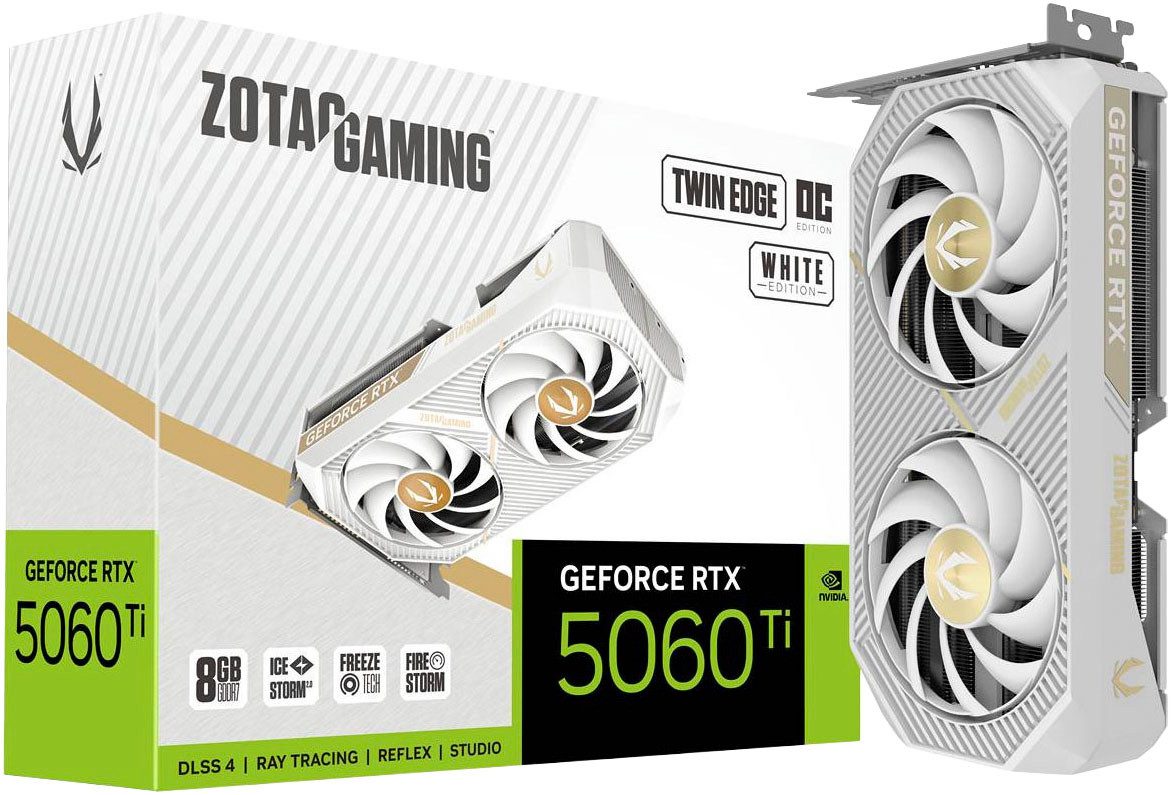 Zotac GAMING GeForce RTX 5060 Ti Twin Edge OC 8 GB Grafikkarte (8 GB, GDDR7)