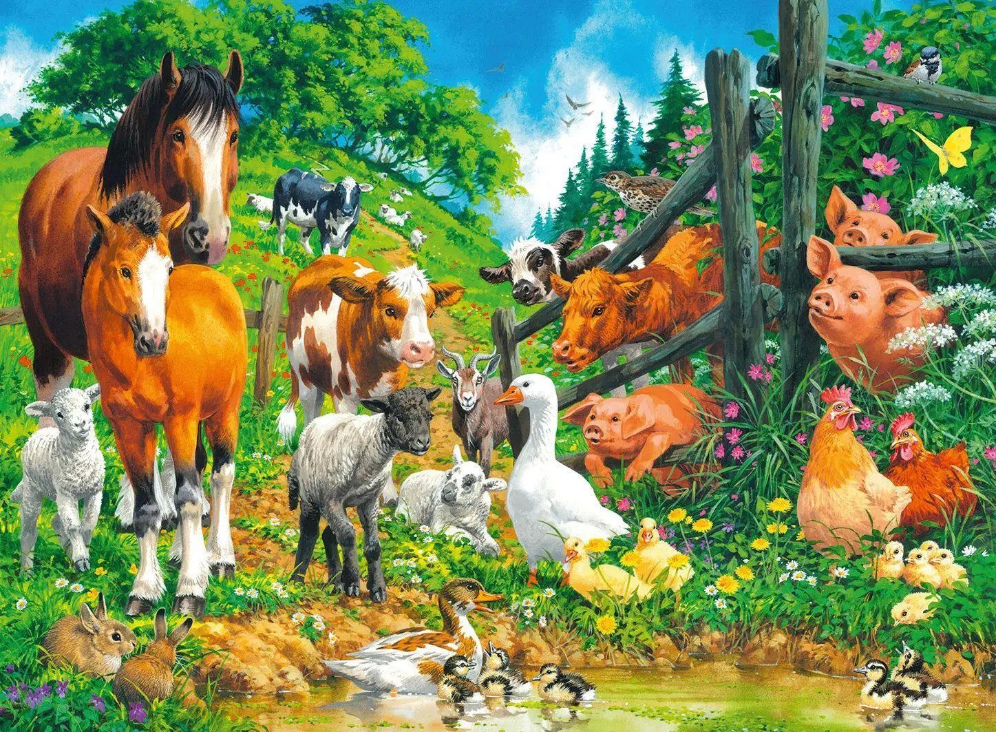Ravensburger Puzzle Versammlung der Tiere, Puzzle 100 Teile XXL, 100 Puzzle günstig online kaufen