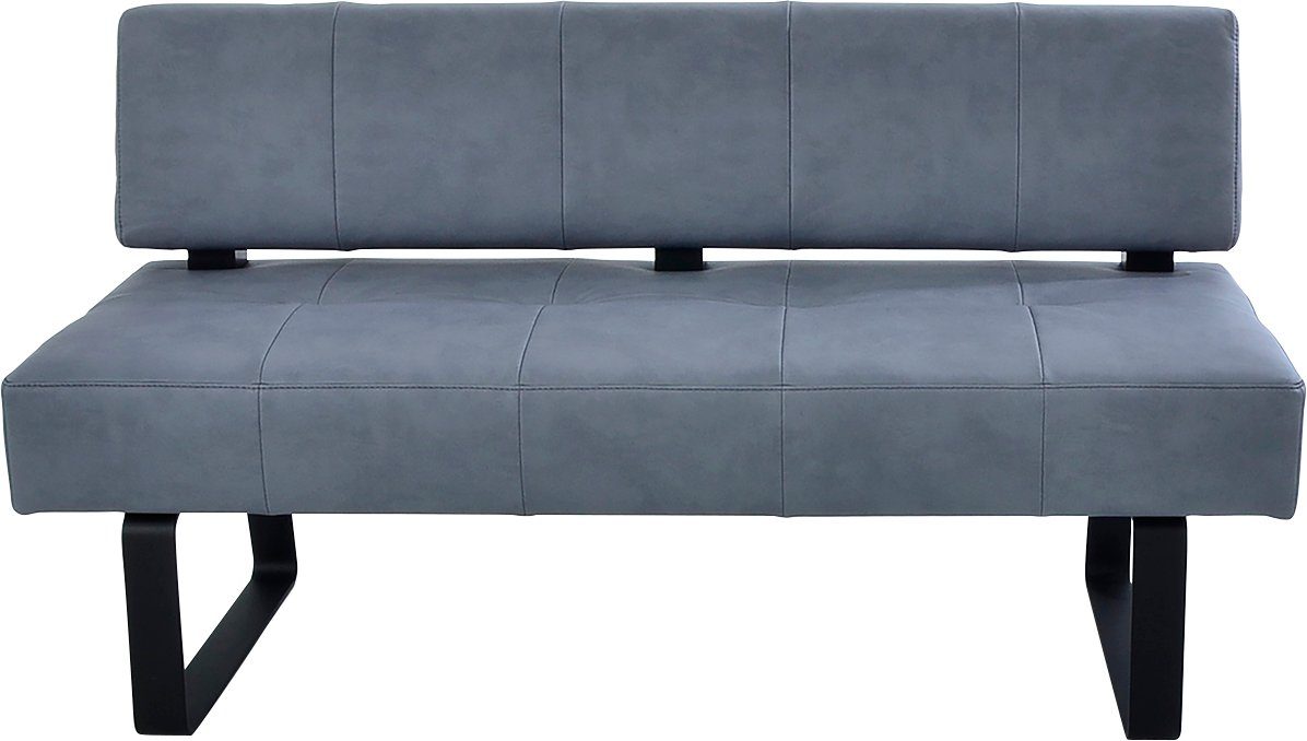 K+W Komfort & Wohnen Metallkufe schwarz durch Sitzsteppung, II, in Polsterbank Sandwichbauweise, bequem Spider