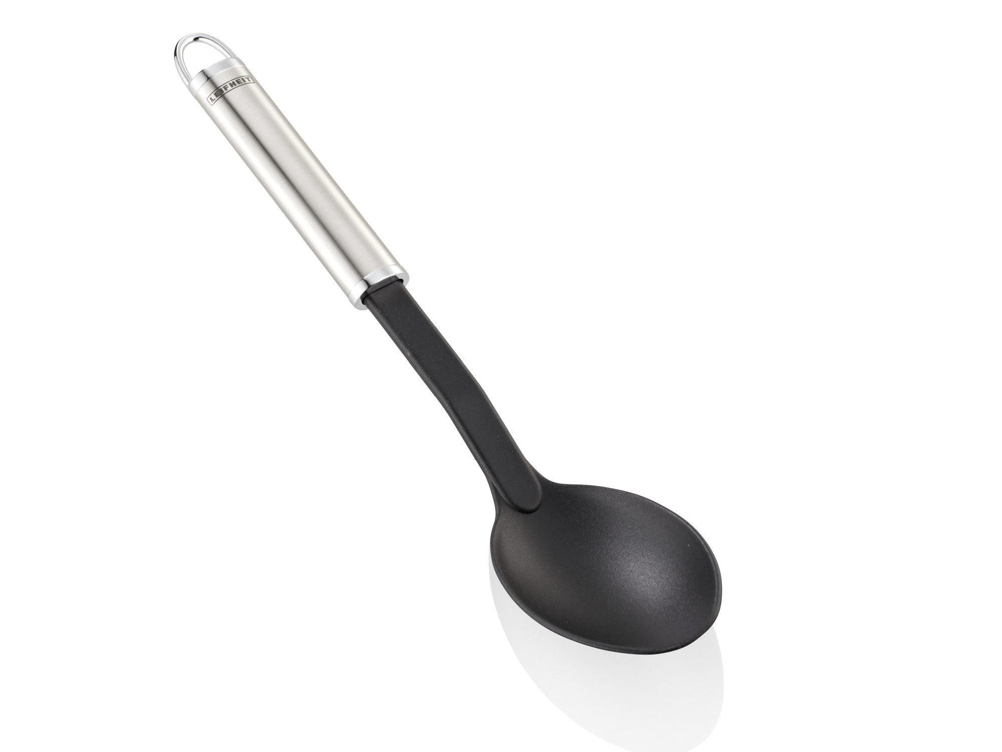 Leifheit Servierlöffel Gemüselöffel Nylon, Edelstahl, hitzebeständiges Nylon bis 160°C, Aufhängeöse