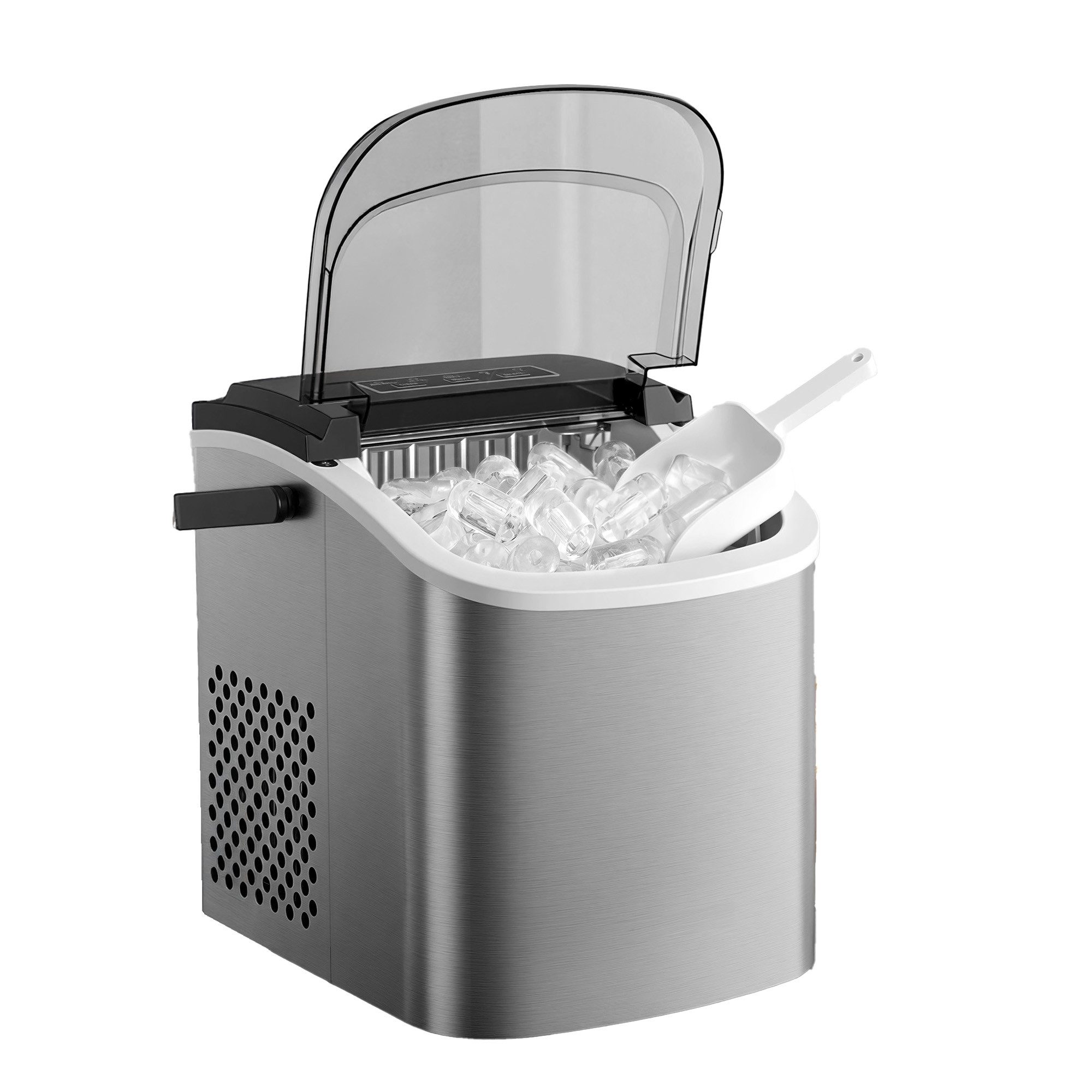 SONGMICS Eiswürfelmaschine mit Selbstreinigung, 9 Eiswürfel in 6 Minuten, 12 kg/24 Stunden, Küche, mit Selbstreinigung, in 6 Minuten 9 Würfel in 2 Größen, WG – Bild 5 von 5