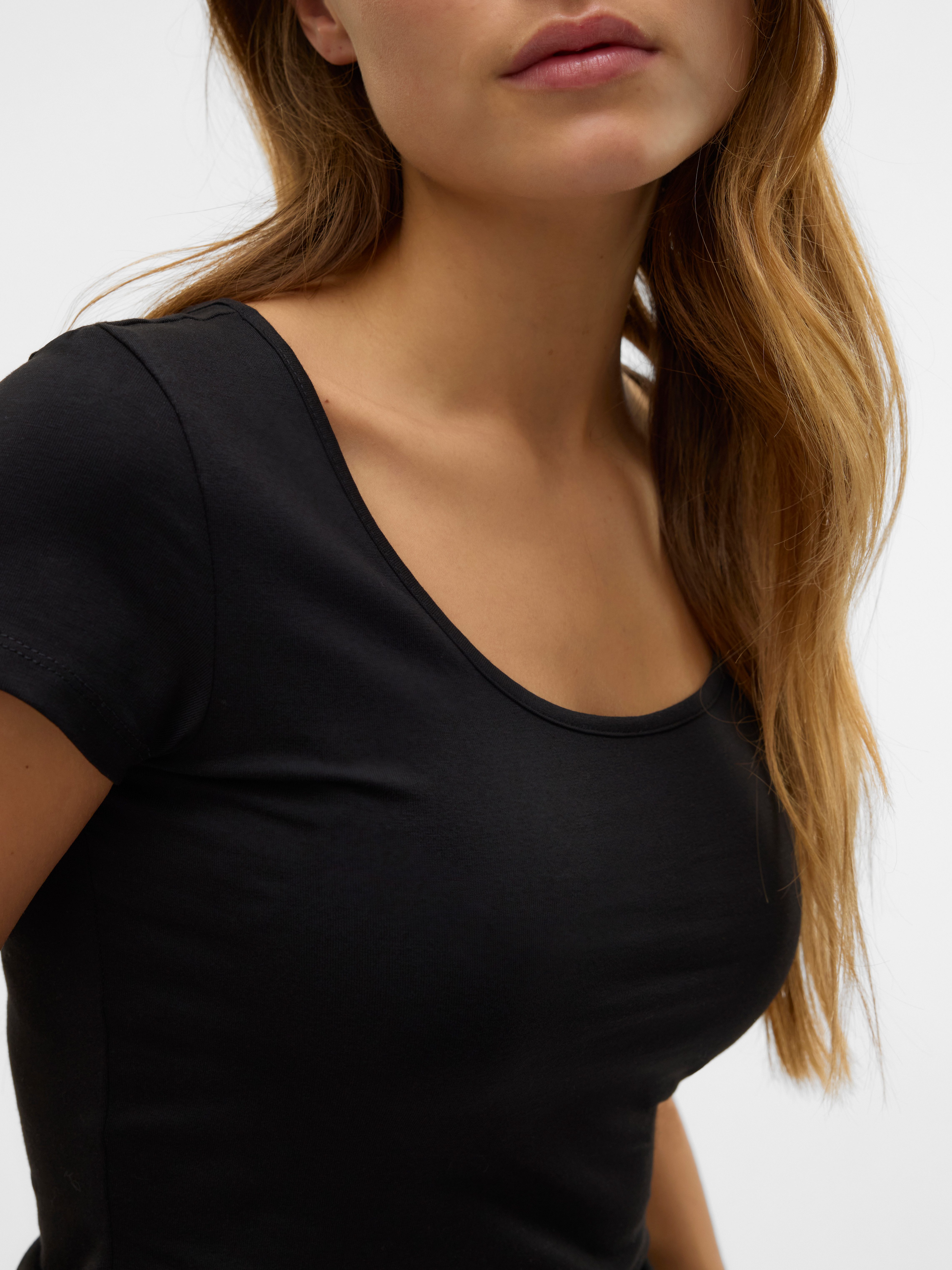 Vero Moda Rundhalsshirt VMMAXI MY SOFT SS U-NECK – Bild 5 von 5