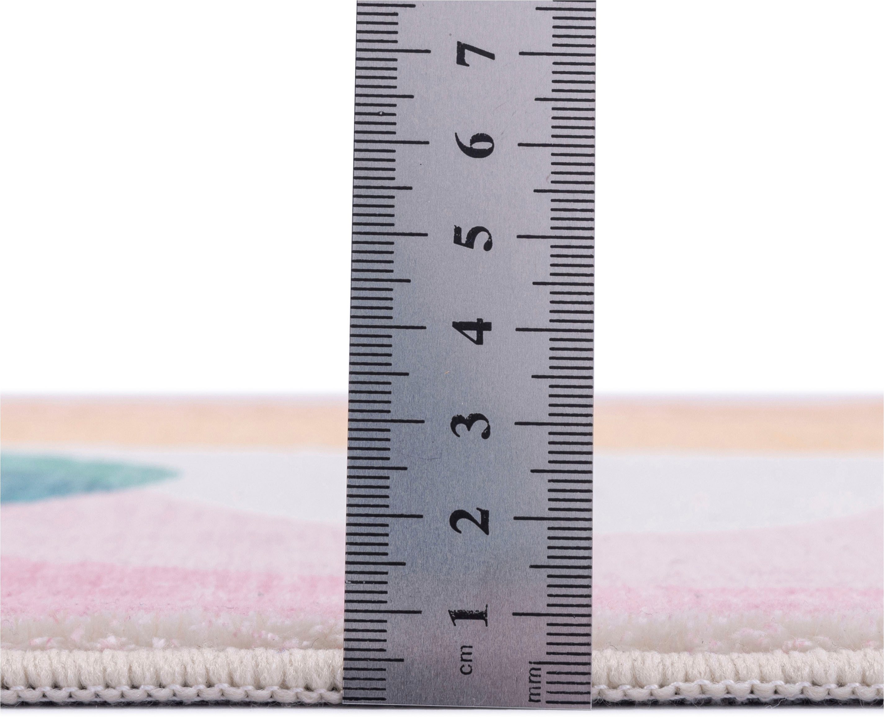 Gino Falcone Badematte Ariella GF-149, Höhe 7 mm, rutschhemmend beschichtet, fußbodenheizungsgeeignet, Polyester, rechteckig, Badteppich, bedruckt, modernes Design, weich & kuschelig