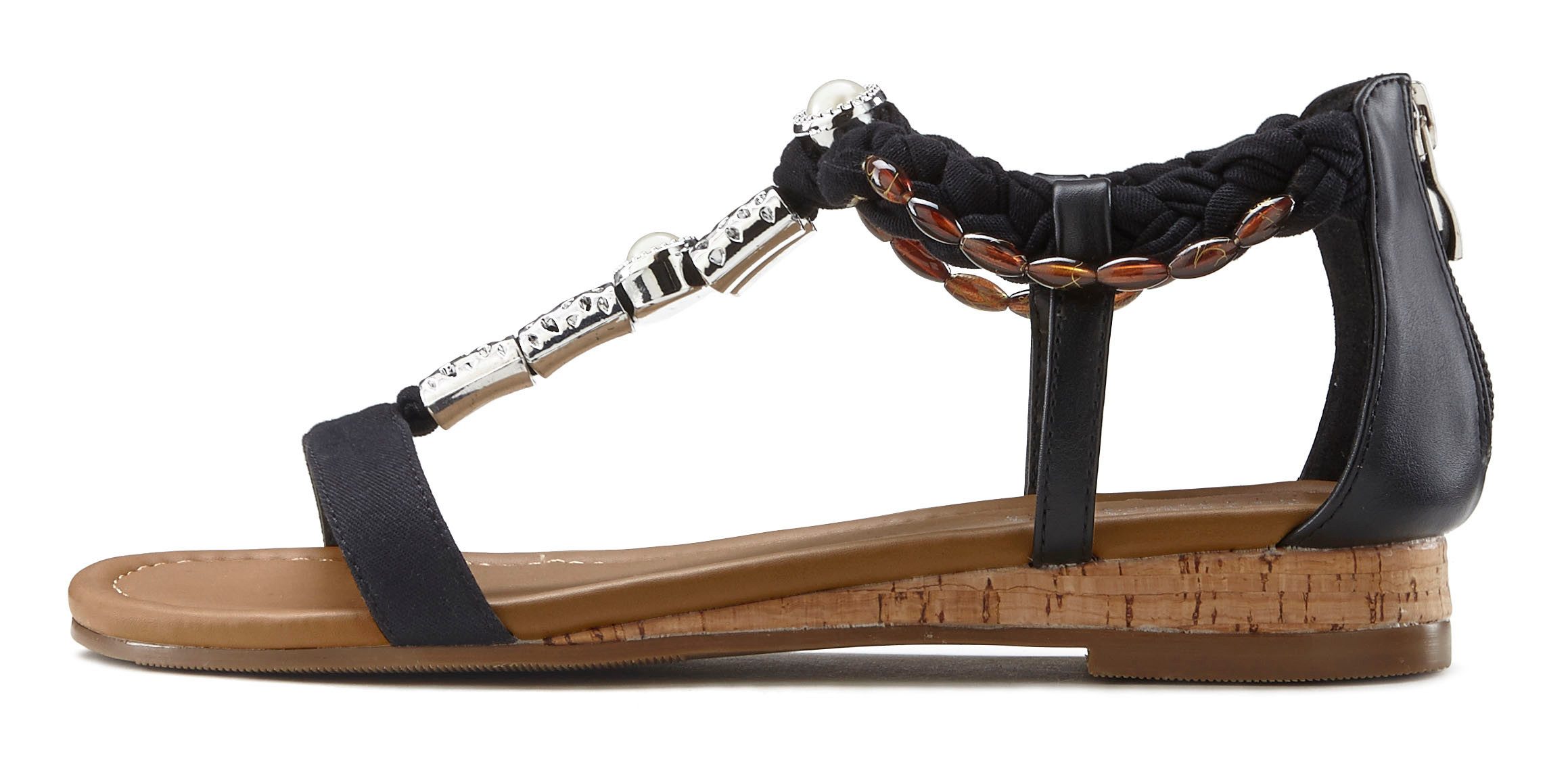 LASCANA Sommerschuh Sandale Sandalette, Sommerschuh mit Schmuckelementen VE günstig online kaufen