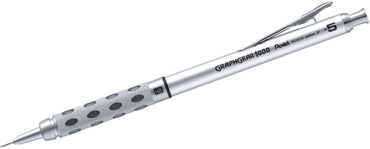 Bleistift Druckbleistift Graphgear 1000 0,5mm silber/schwarz.