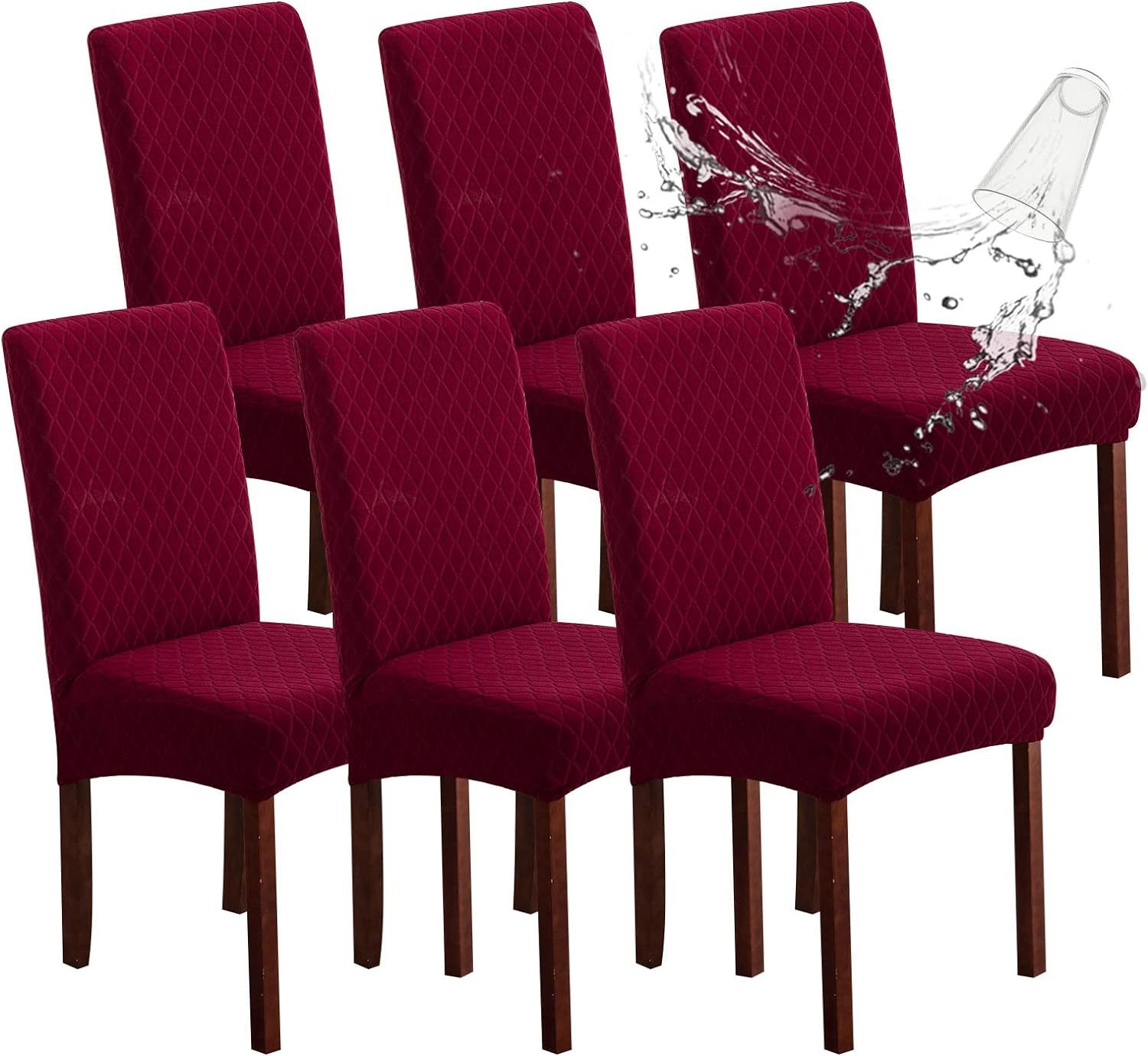 Coonoor Sitzflächenhusse 2/4/6er Set Stretch Stuhlhussen für Esszimmerstühl günstig online kaufen