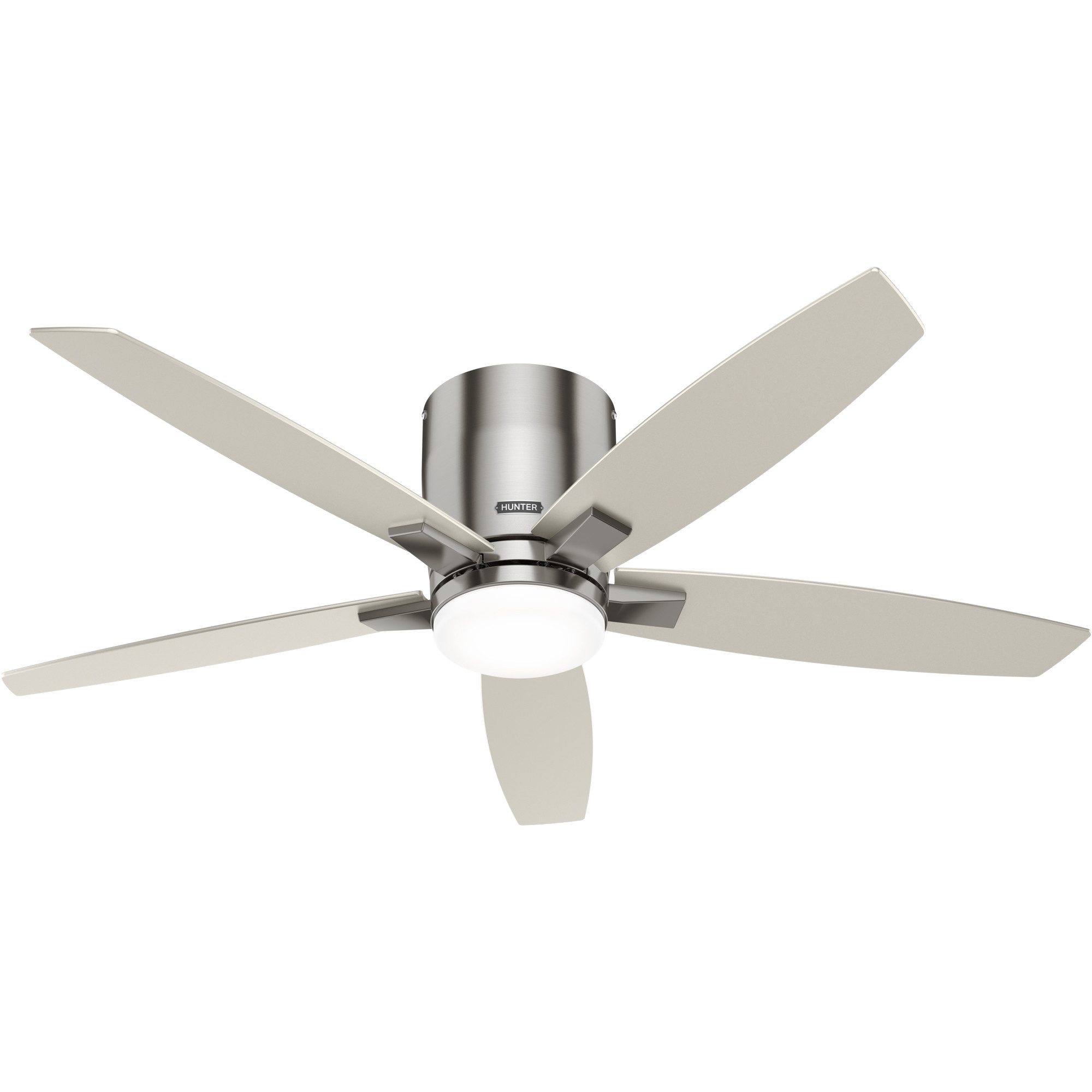 Hunter Deckenventilator Deckenventilator Valencia Nickel mit LED & Fernbedienung, dimmbar