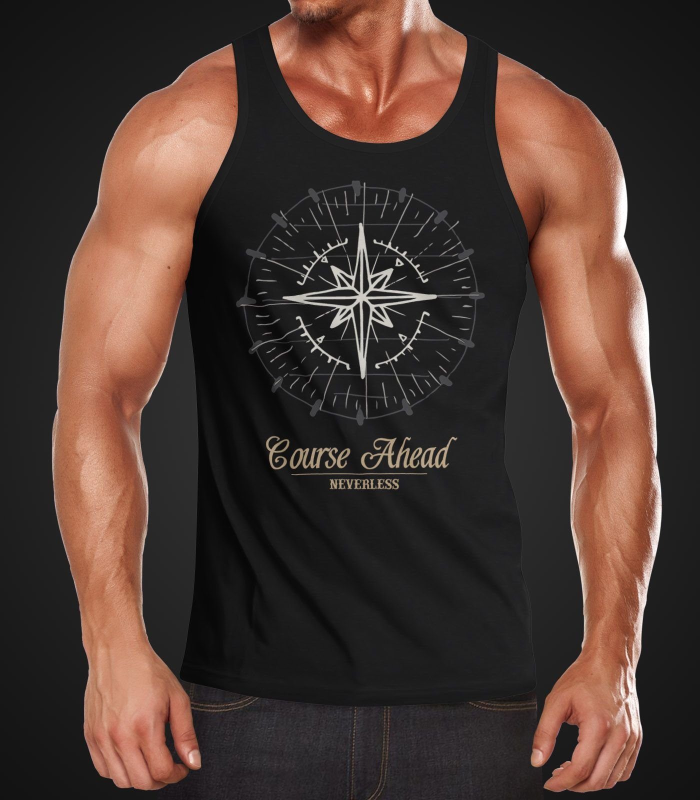 Neverless Tanktop Herren Tanktop Kompass Windrose Navigator Segeln mit Prin günstig online kaufen