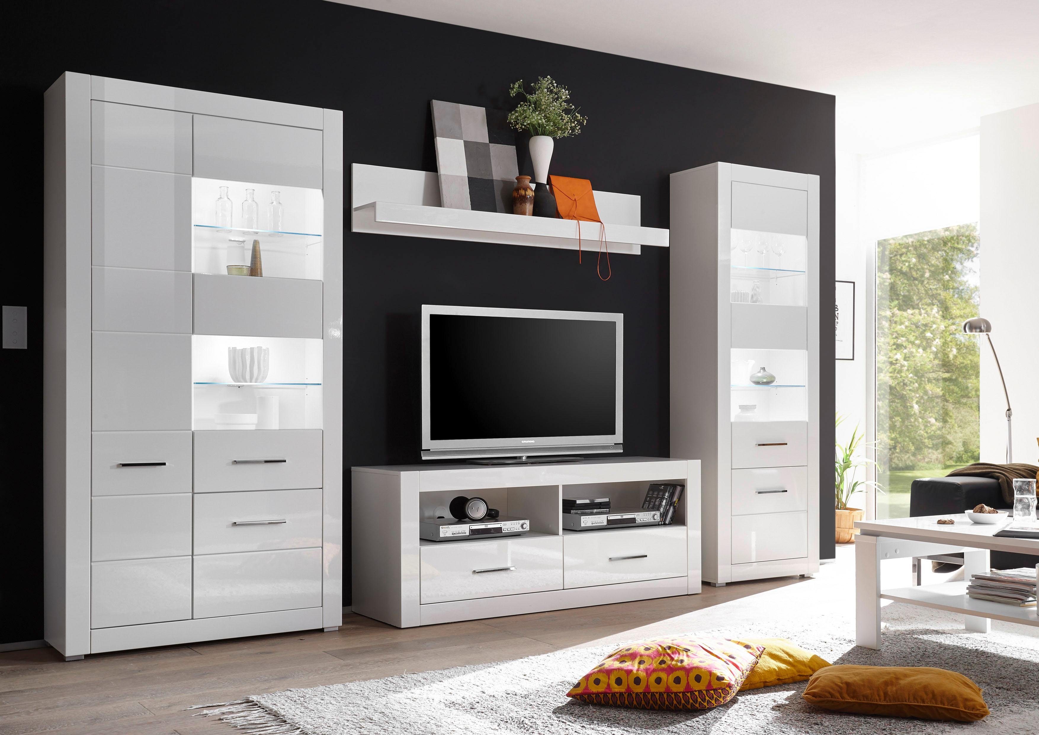 Home affaire Wohnwand BIANCO, (Set, 4-St)