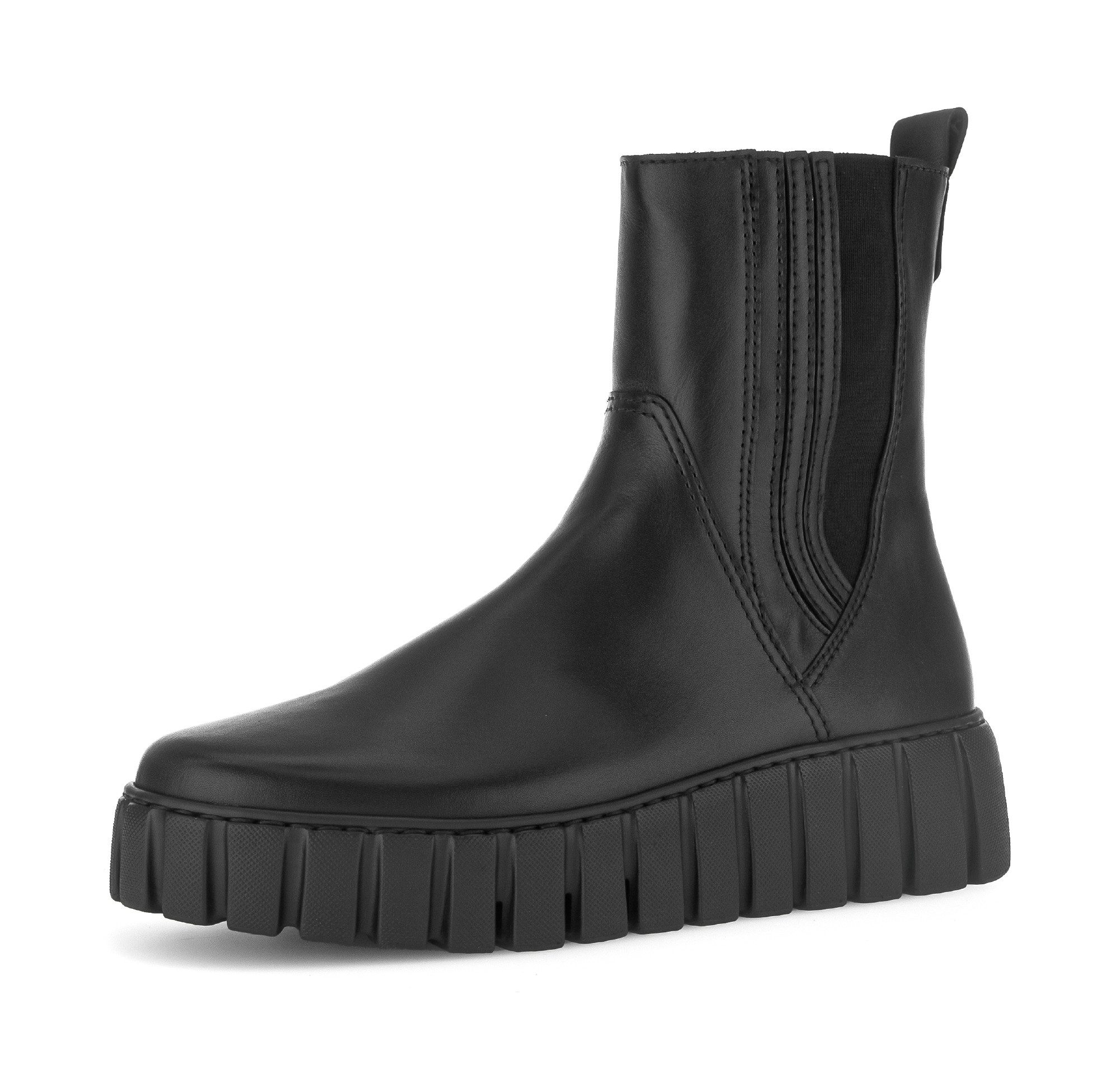 Gabor FLORENZ Chelseaboots, Plateau, Stiefelette mit Stretcheinsatz außen