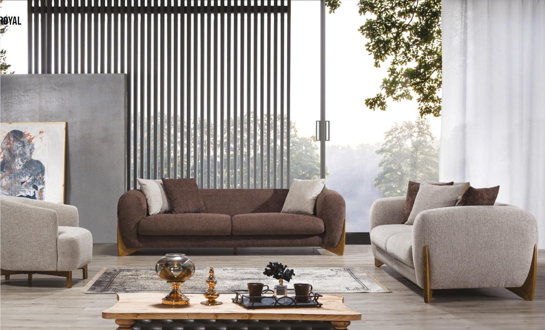 Sofa Sofa Design, Europe Dreisitzer Brauner Polster in Made Wohnzimmer 3-Sitzer JVmoebel Couchen