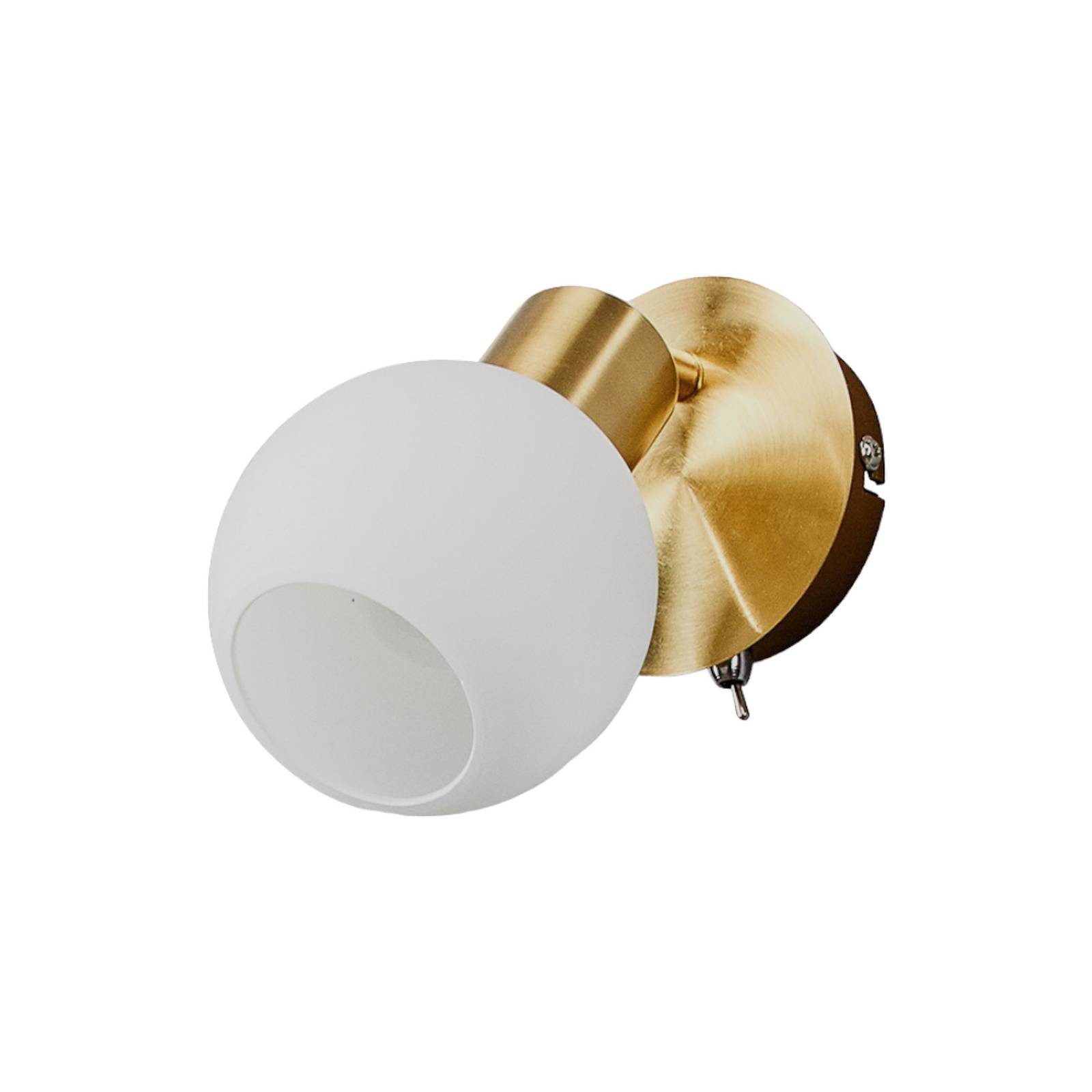 Lindby Wandleuchte Elaina, Metall, Gold / Messing IP20, 1 x 8 W LED