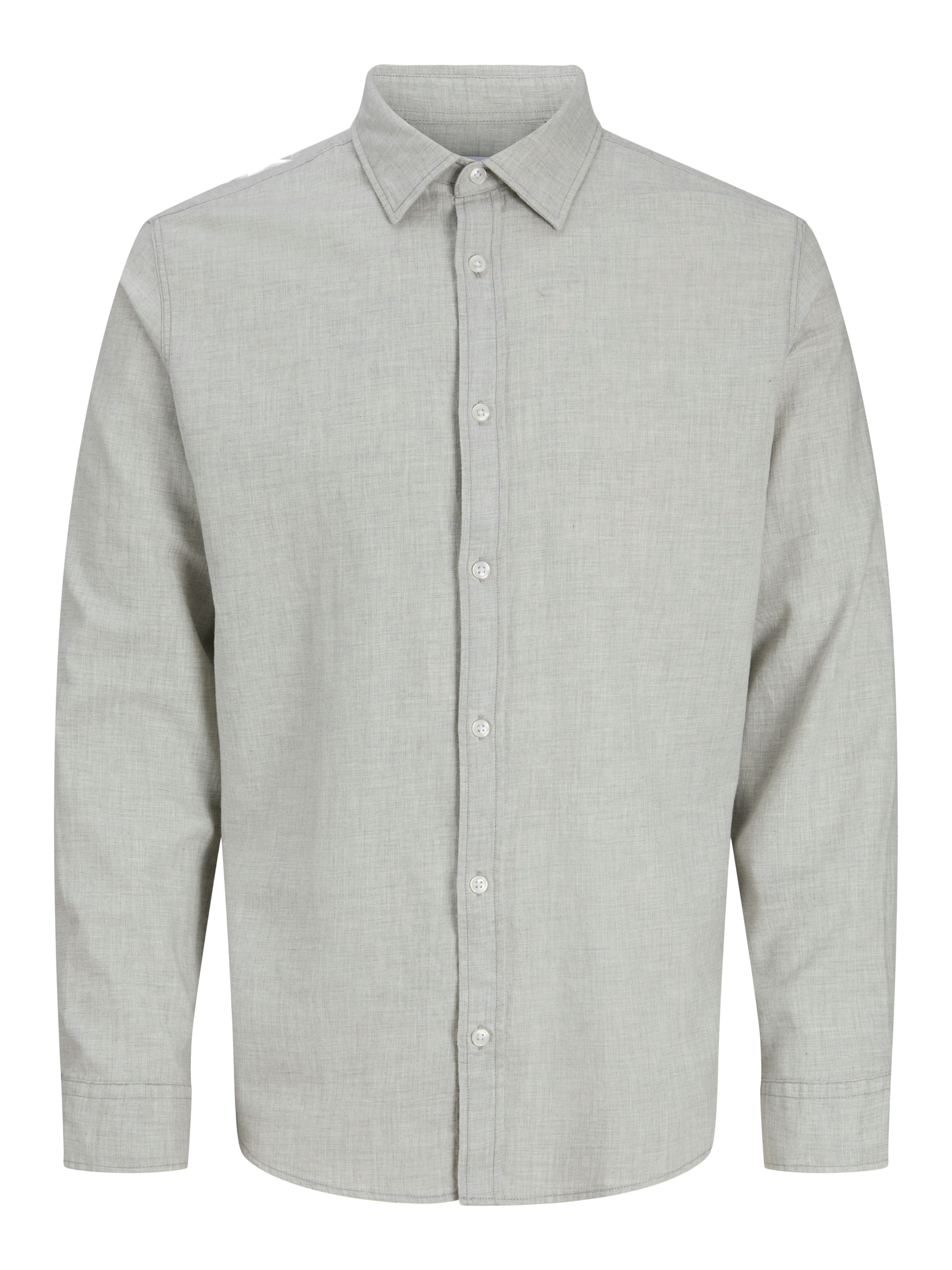 Jack & Jones Langarmhemd JJEFIELD MELANGE SHIRT LS SN Baumwolle, normal geschnitten – Bild 5 von 5