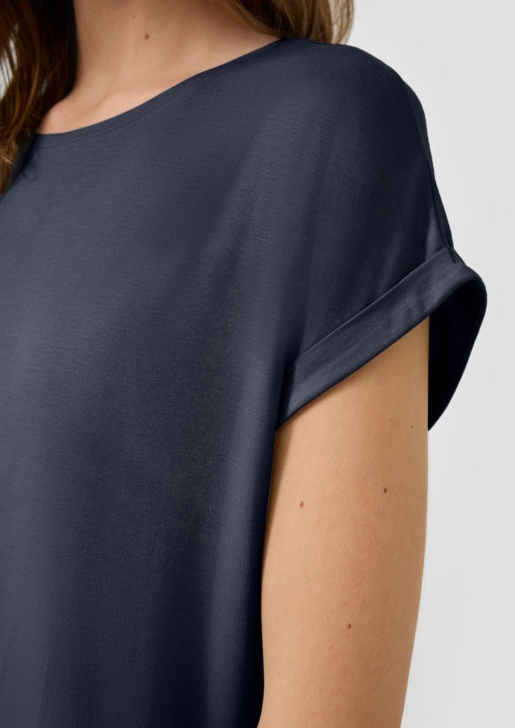 QS T-Shirt Loose Fit-Shirt im Lyocellmix Fledermausärmel günstig online kaufen
