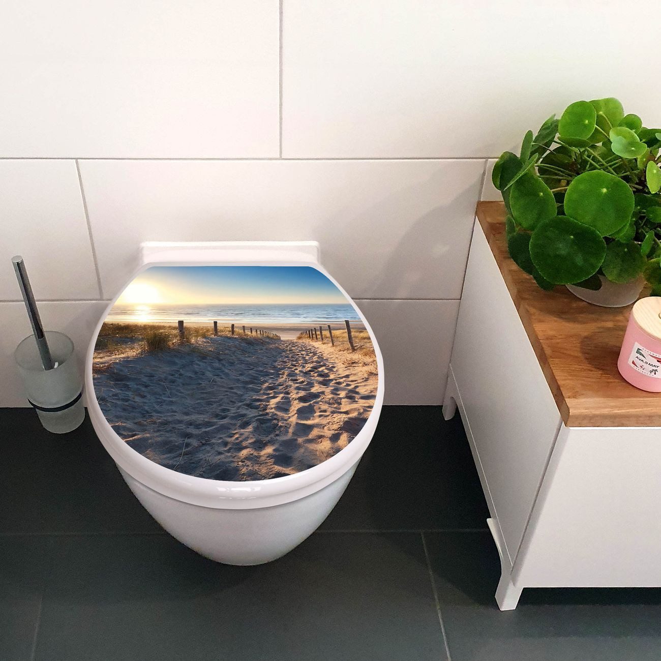 banjado WC-Sitz mit Absenkautomatik Motiv Nordseestrand (umweltfreundliches günstig online kaufen