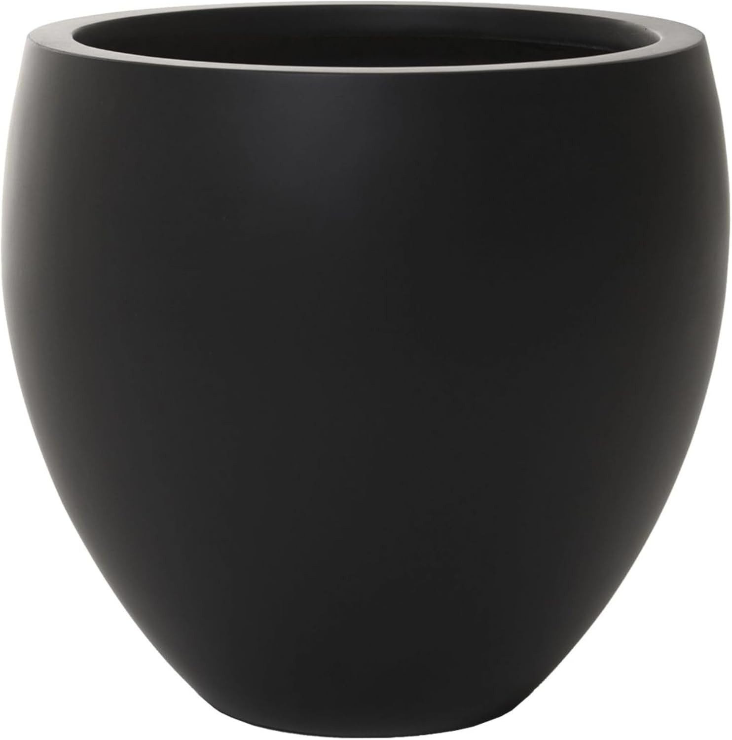 VIVANNO Blumentopf Fiberglas PLUTO Rund - Anthrazit Matt (1 St), 33x30 cm günstig online kaufen