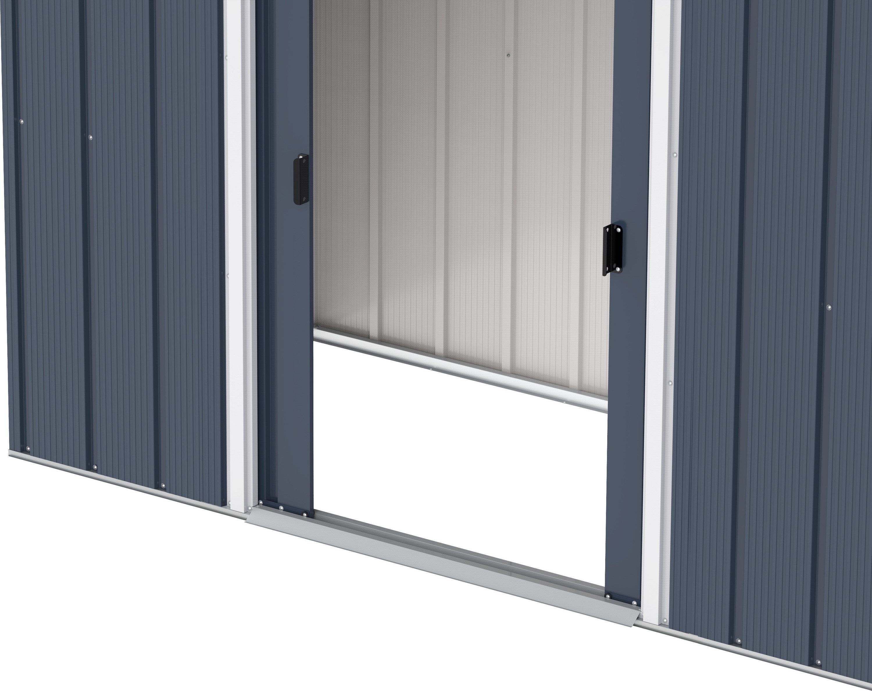 DURAMAX Gerätehaus Gartenhaus Metall Gartenhaus ECO Duramax H. 181 x, BxT: 263x113 cm