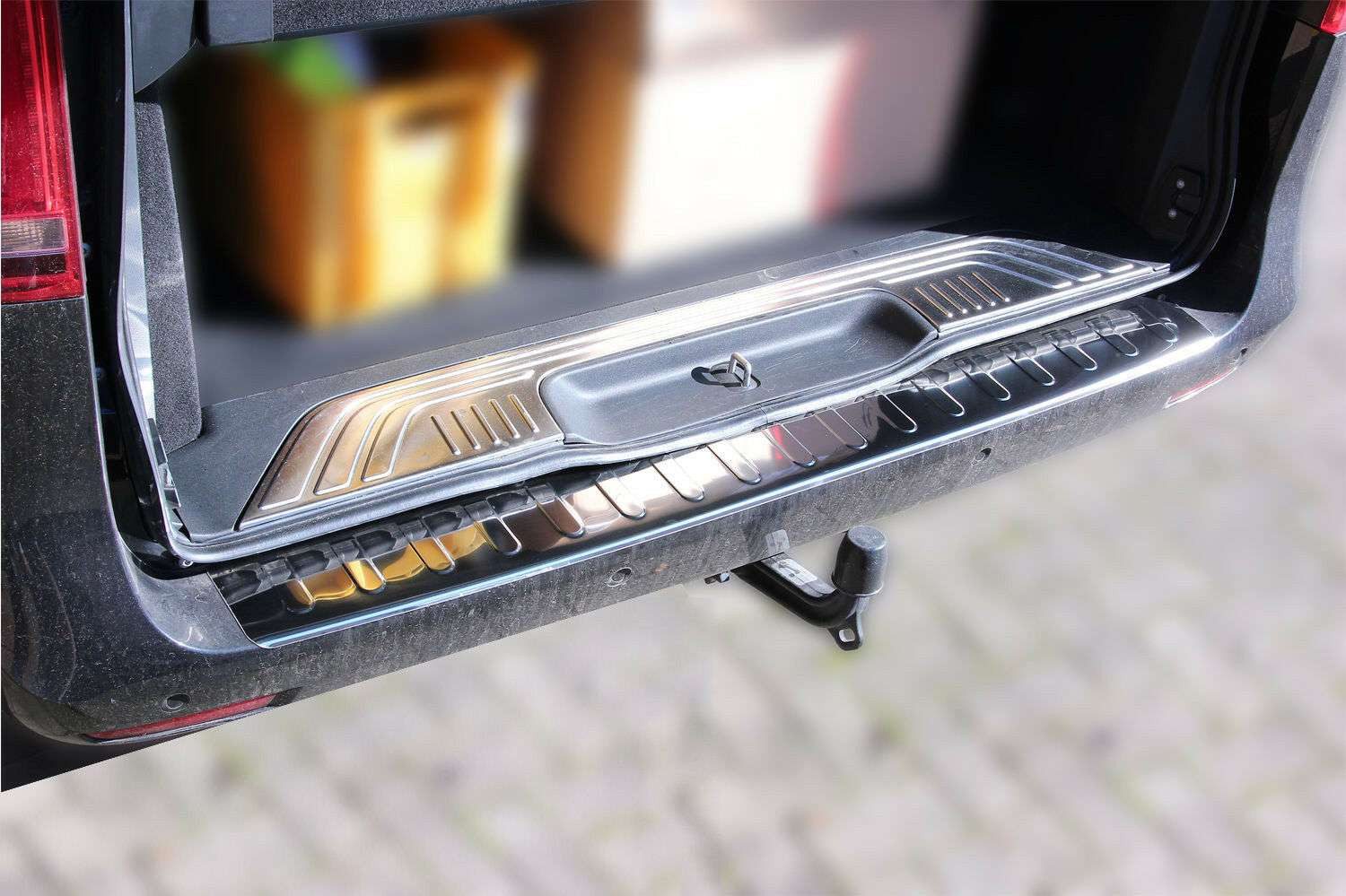 RECAMBO Ladekantenschutz, Zubehör für MERCEDES VITO, V-KLASSE W447, V2A Edelstahl rostfrei und 100% passgenau Modernste Laservermessung