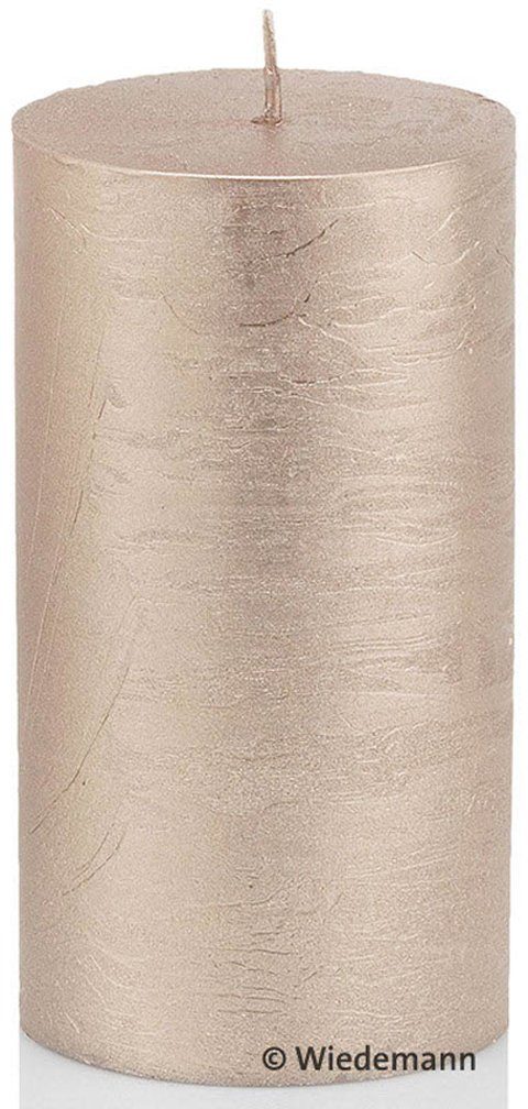 Wiedemann Kerzen Rustic-Kerze durchgefärbte Stumpen Kerzen in Metallick Rosegold. € 9,34
