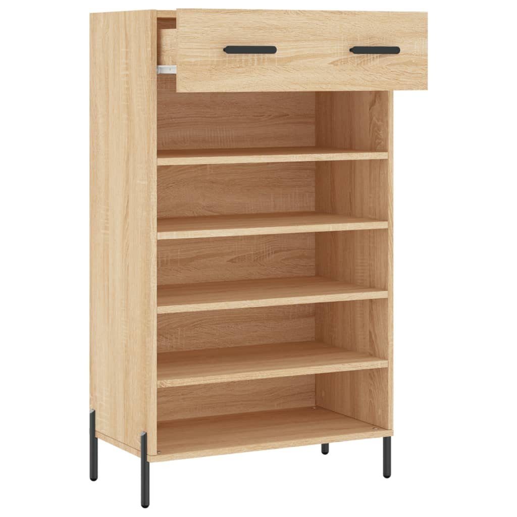 vidaXL Kleiderschrank Schuhschrank 60x35x105 Eiche Sonoma (1-St) Holzwerkstoff cm Sonoma-Eiche