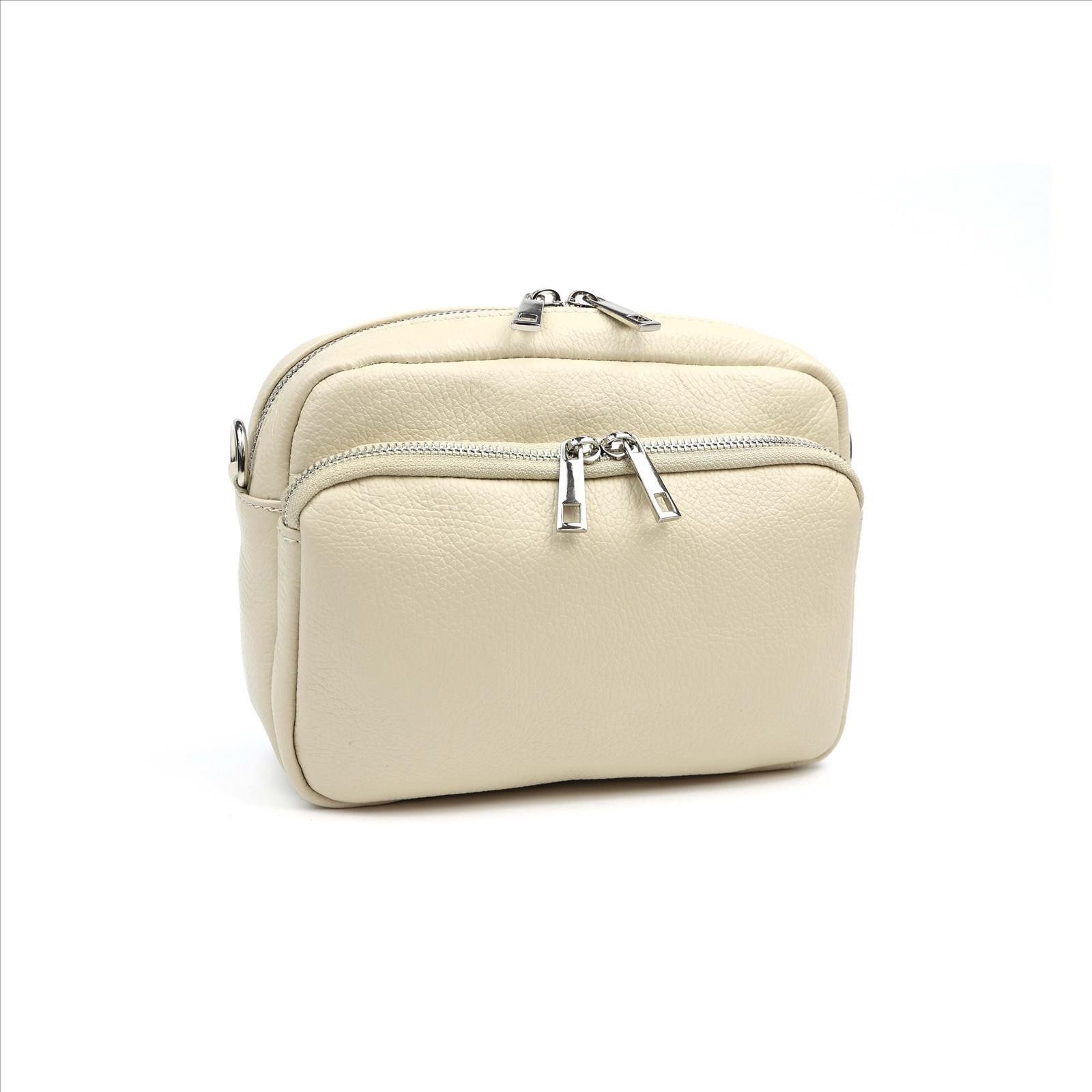 Umhängetasche Damen, Crossbody Bag, Echtleder Made in Italy