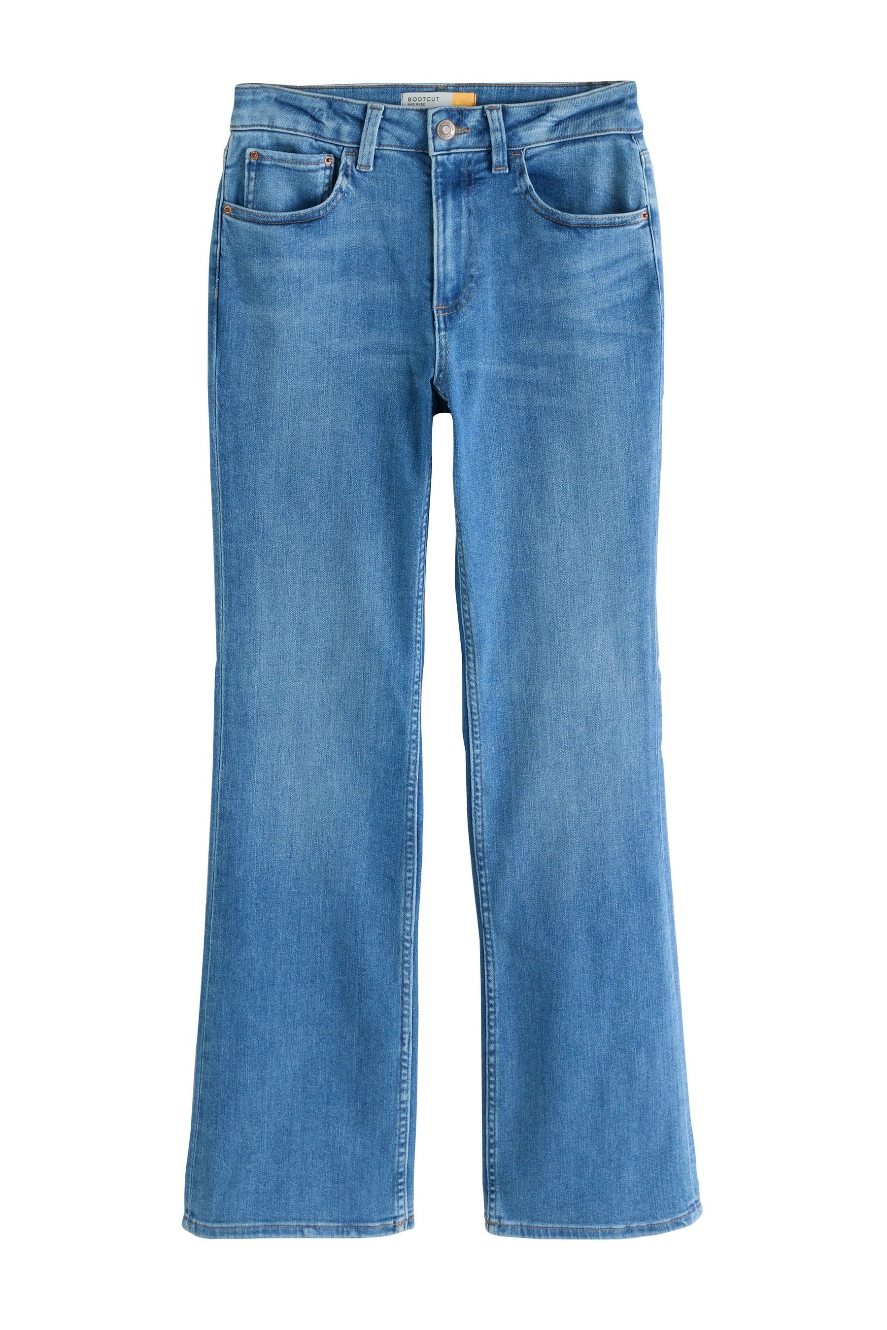 Next Bootcut-Jeans Superweiche Bootcut-Jeans mit Stretch und (1-tlg)