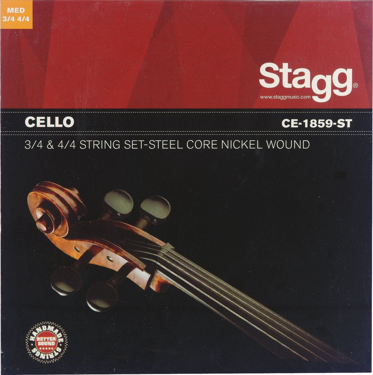 Stagg Cello Cellosaiten für 3/4 und 4/4 Cello mittel
