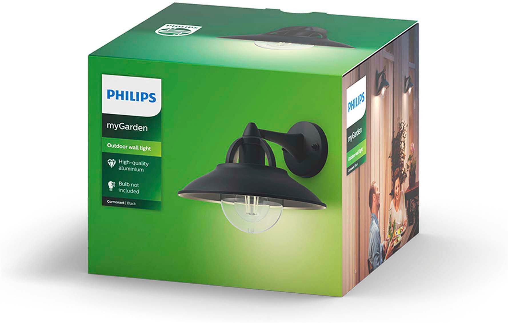 Philips Außen-Wandleuchte myGarden Cormorant Schwarz, ohne Leuchtmittel – Bild 4 von 5