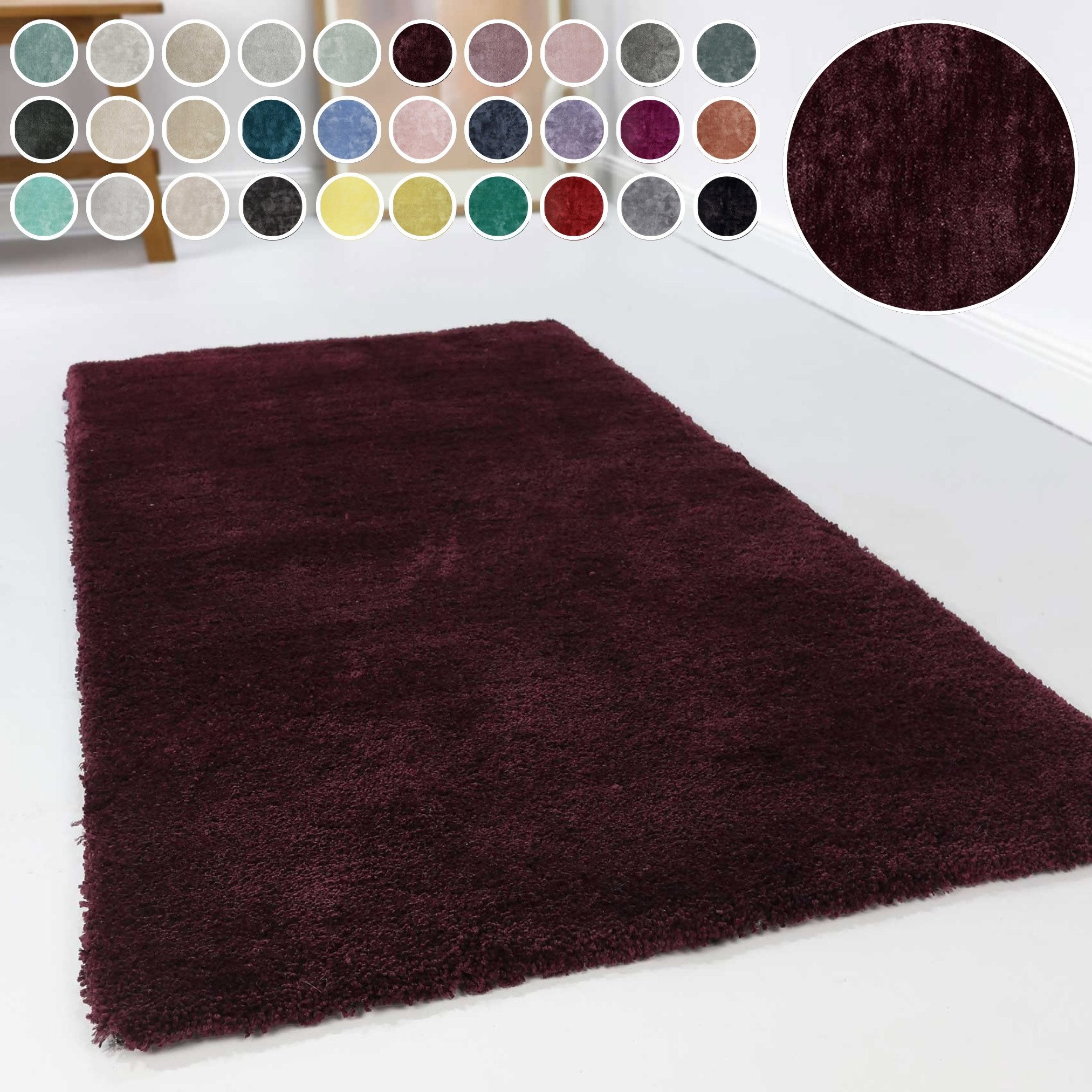 Esprit Hochflor-Teppich »Relaxx ESP-4150«, rund, 25 mm Höhe, Wohnzimmer, se günstig online kaufen