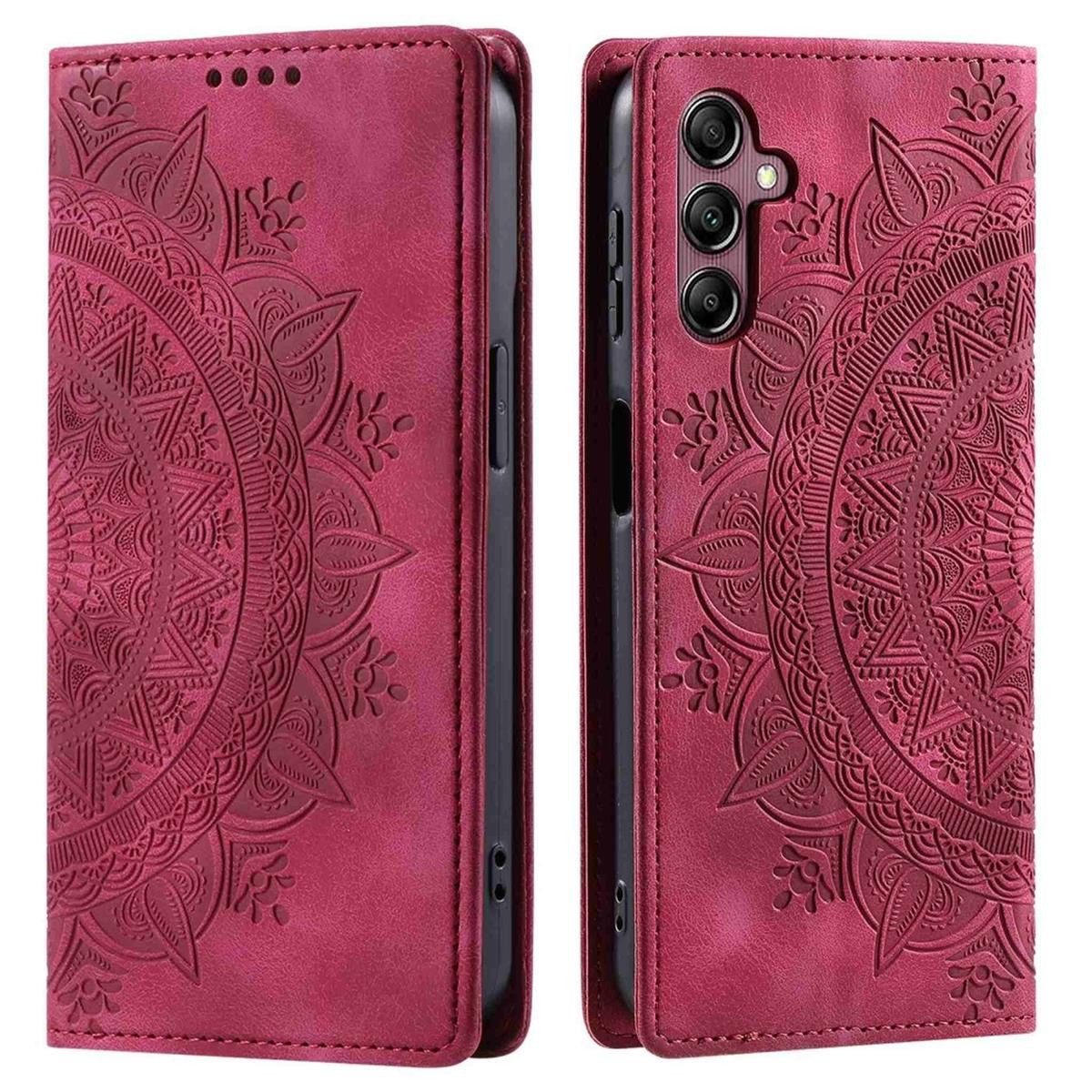 CoverKingz Handyhülle Hülle für Samsung Galaxy A16 5G Handyhülle Flip Case Cover Tasche 16,9 cm (6.7 Zoll), Klapphülle Schutzhülle mit Kartenfach Schutztasche Motiv Mandala