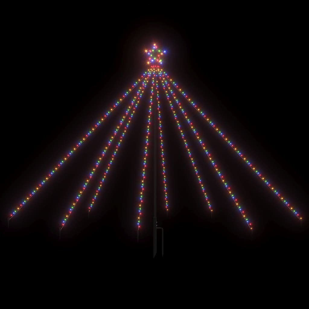 Indoor Weihnachtsbaum-Lichterketten 2,5 vidaXL Baum m 400 Bunt Outdoor LED LEDs colourful