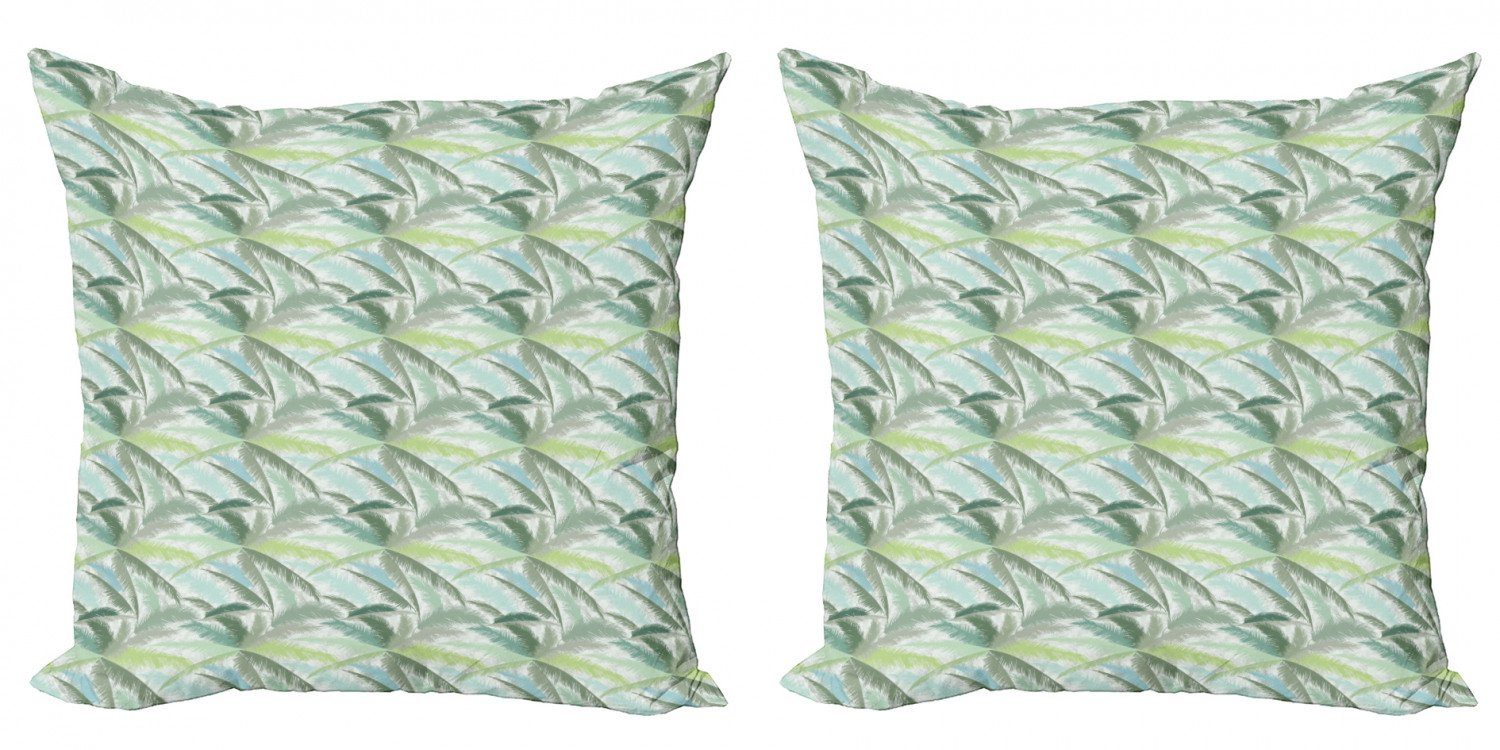 Doppelseitiger Palme grünen Stück), Digitaldruck, Accent Green Kissenbezüge Modern (2 Abakuhaus Branchen