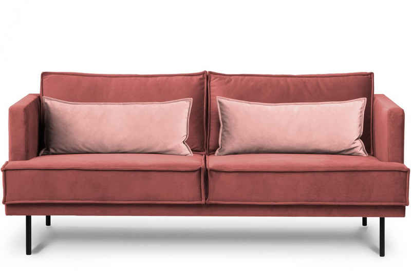 Konsimo 3-Sitzer GANZO Sofa 3-Personen, Wohnzimmersofa, mit Zierkissen, Loft-Stil