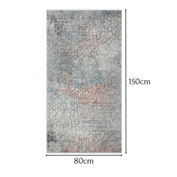 Teppich MY-RUG Leikny, Kurzflor-Teppich 150x80cm, Wohnando, rechteckig, Höhe: 10 mm, weich, gemütlich, mit schönem Muster, flachgewebt