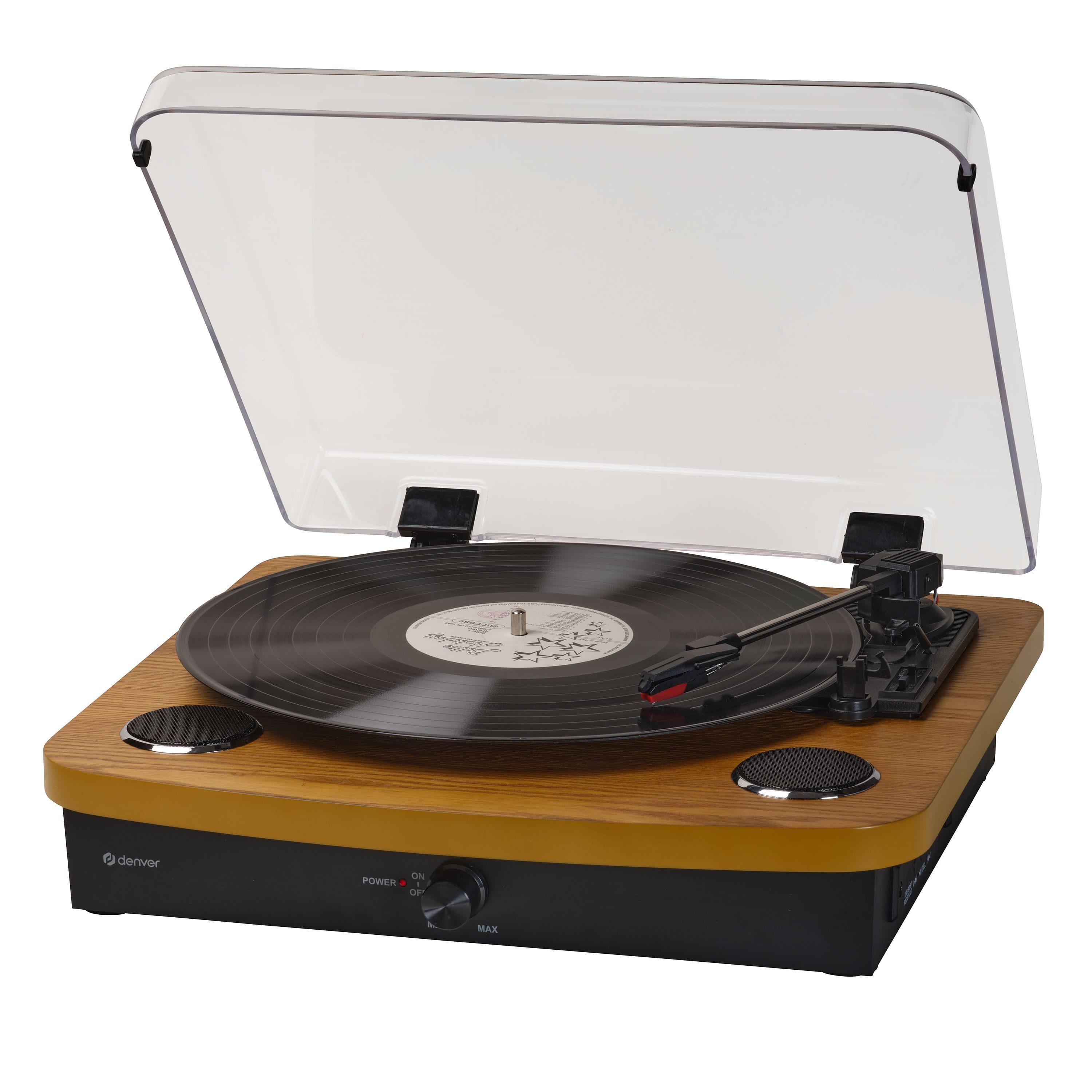Denver VPL-230LW Plattenspieler (Riemenantrieb, mit Auto-Stop-Funktion und USB-Aufnahme)