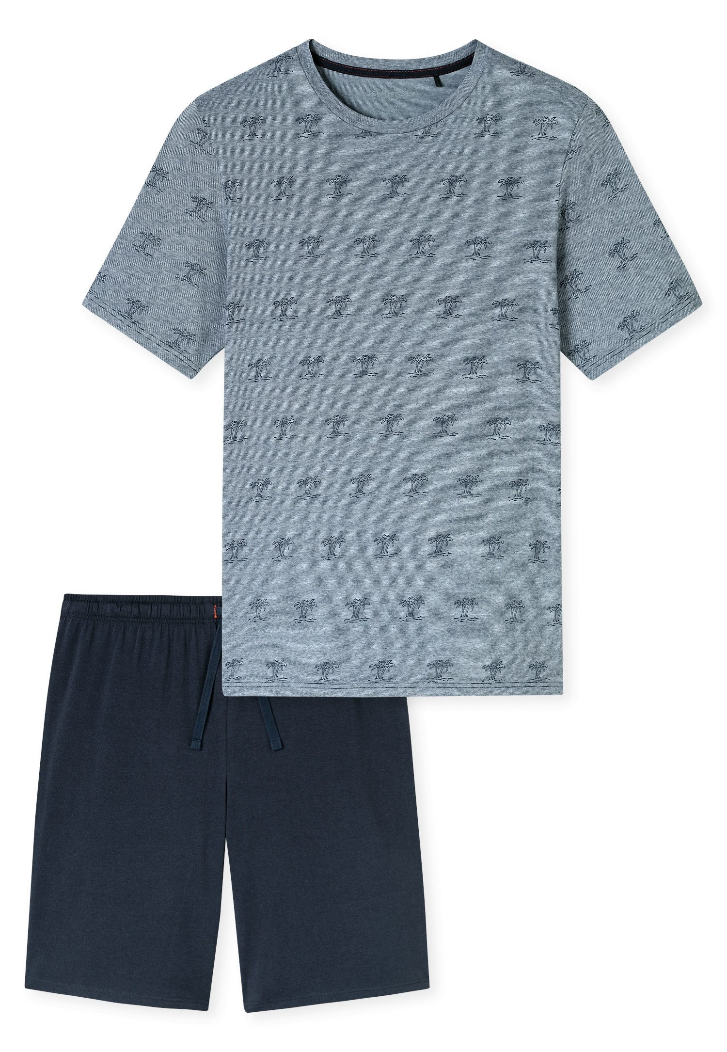 Schiesser Shorty 95/5 (2 tlg) Shirt mit garngefärbten, feinen Ringel mit Pa günstig online kaufen