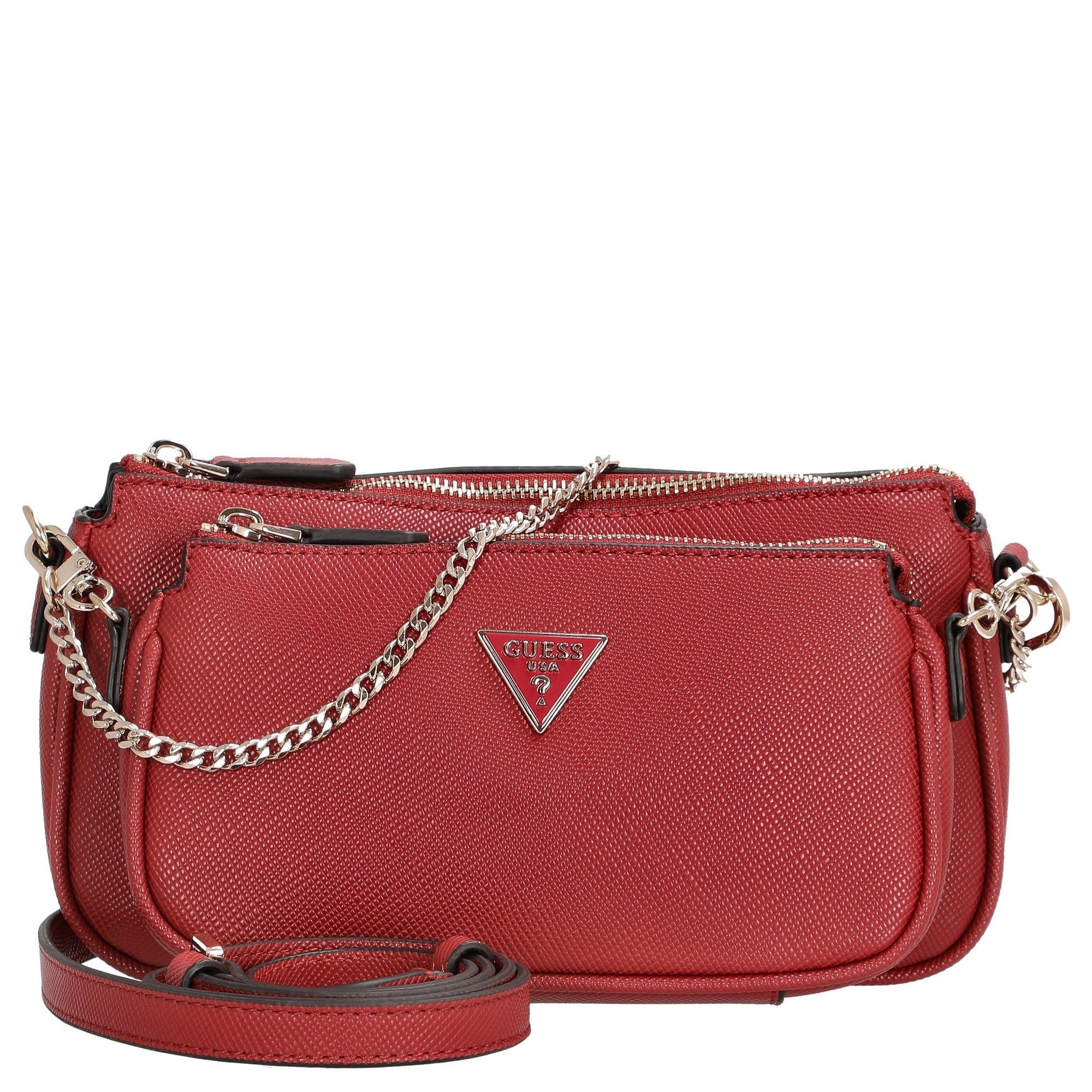 Guess Umhängetasche Noelle II DBL Pouch - Umhängetasche 24 cm (garnet)