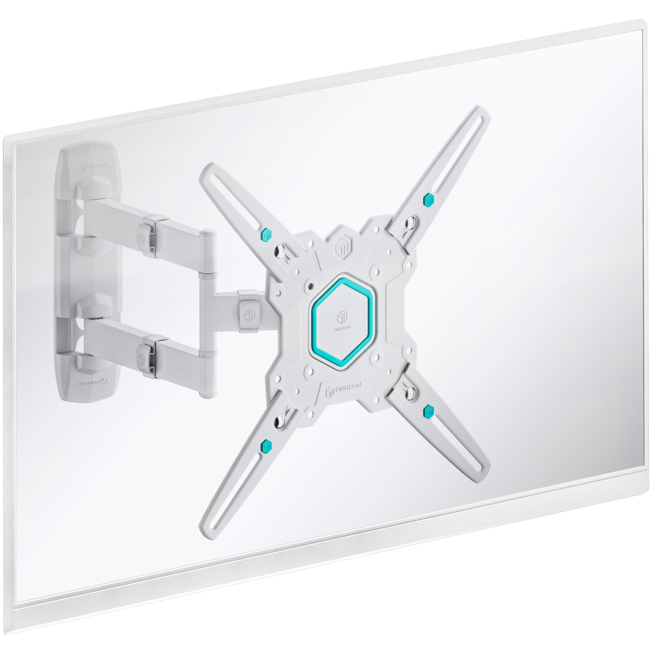 ONKRON TV-Wandhalterung 32-65 Zoll, bis 35 kg, VESA 100x100-400x400, M4-W, (bis 65 Zoll, schwenkbar, neigbar, ausziehbar, Kabelmanagement) – Bild 2 von 5