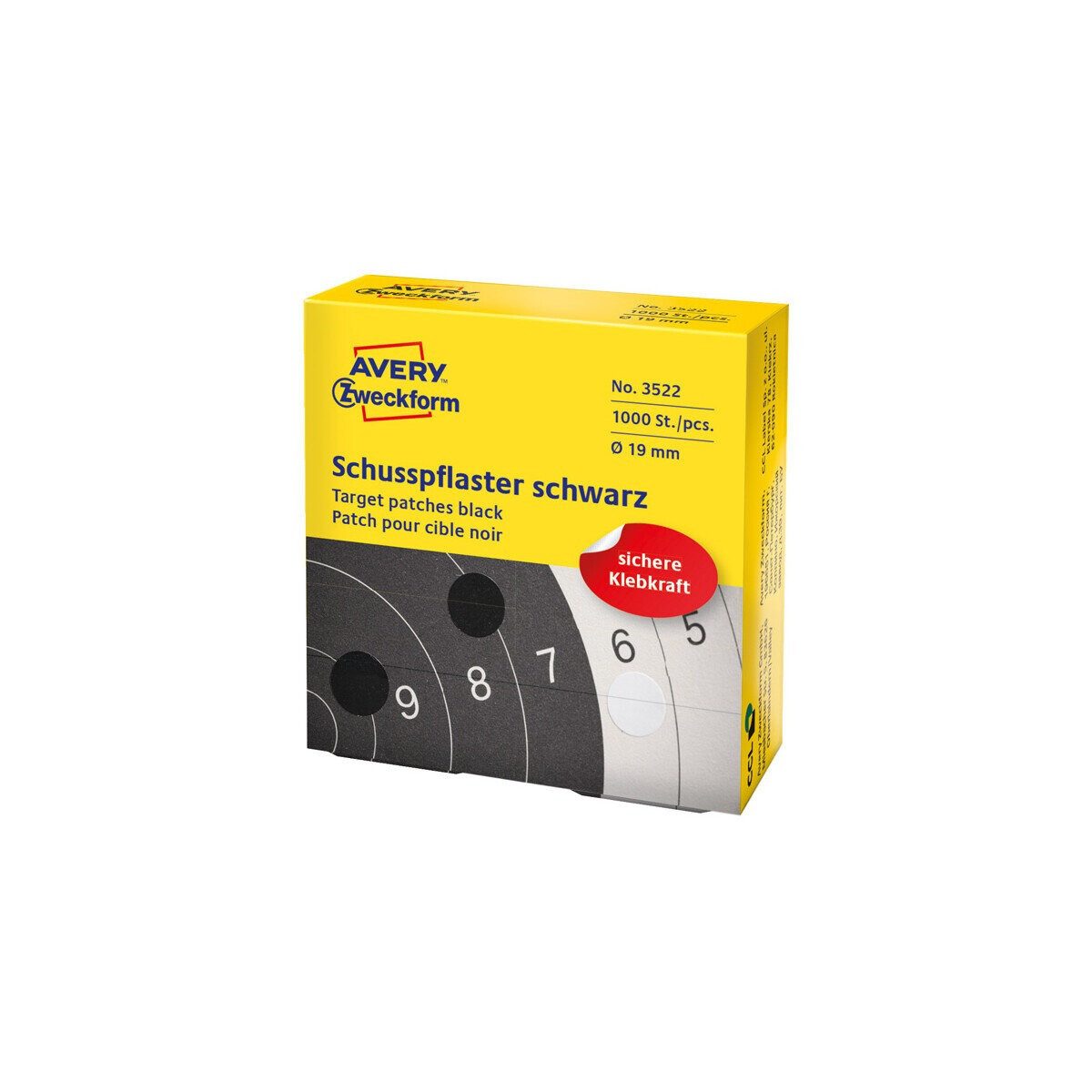 Avery Zweckform Etiketten Avery Zweckform Klebepunkte schwarz Ø 19,0 mm