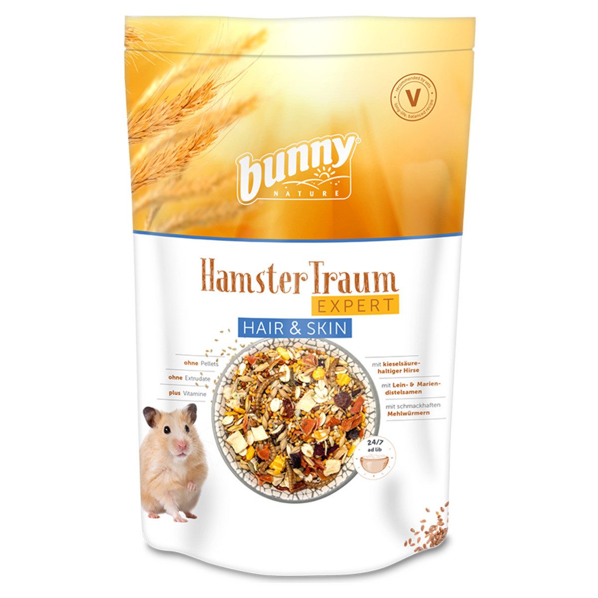 Bunny Nature HamsterTraum EXPERT Hair & Skin 500 g, für: Kleintier