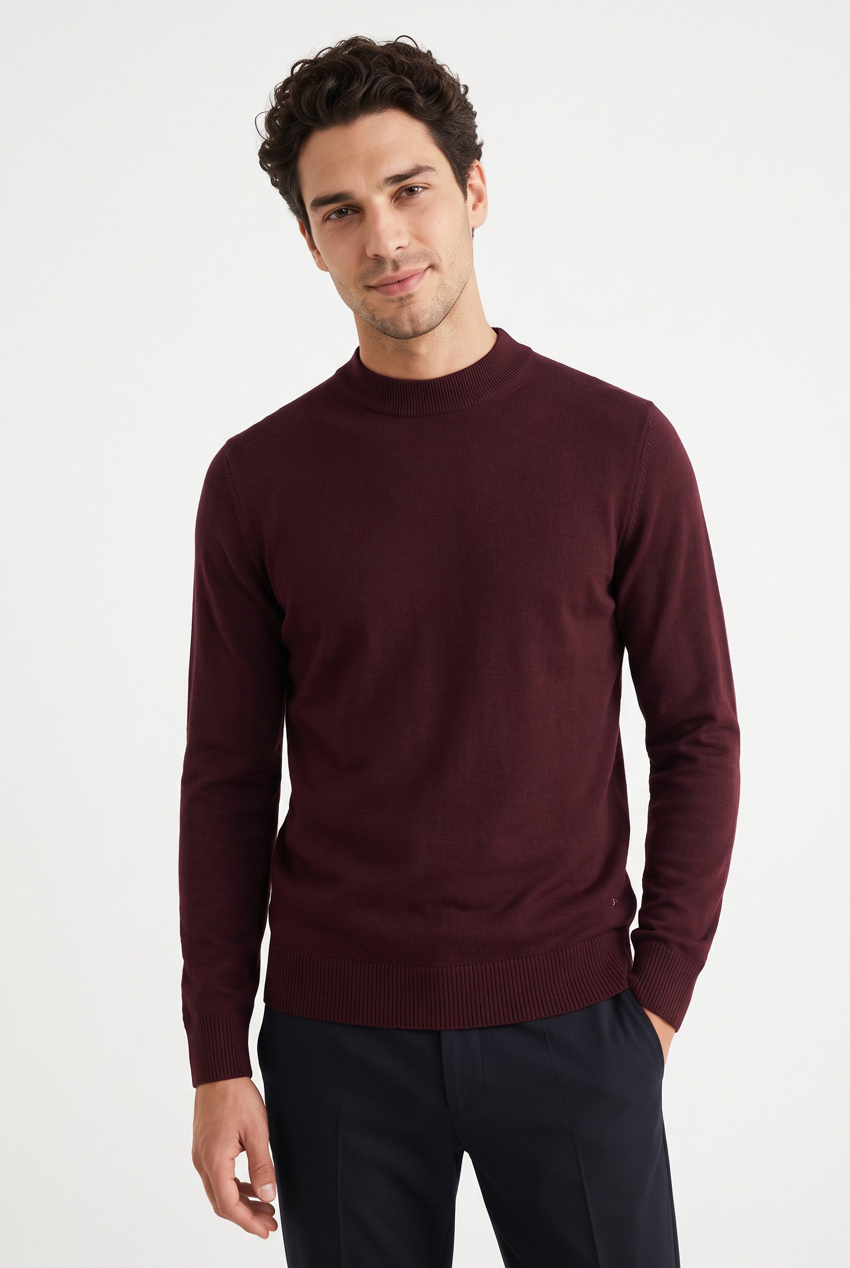JOOP! Strickpullover Davide Schurwolle Premium Strick aus edler Wolle