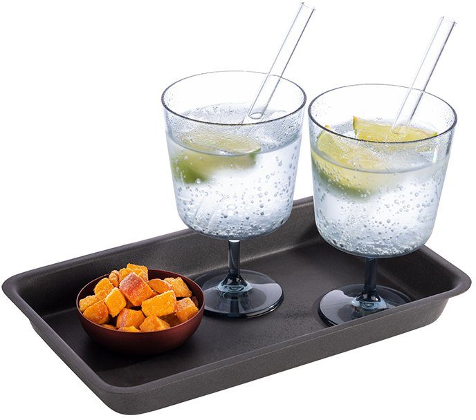 APS Tablett LEVANTE, Edelstahl, zum Transportieren und Präsentieren von Speisen