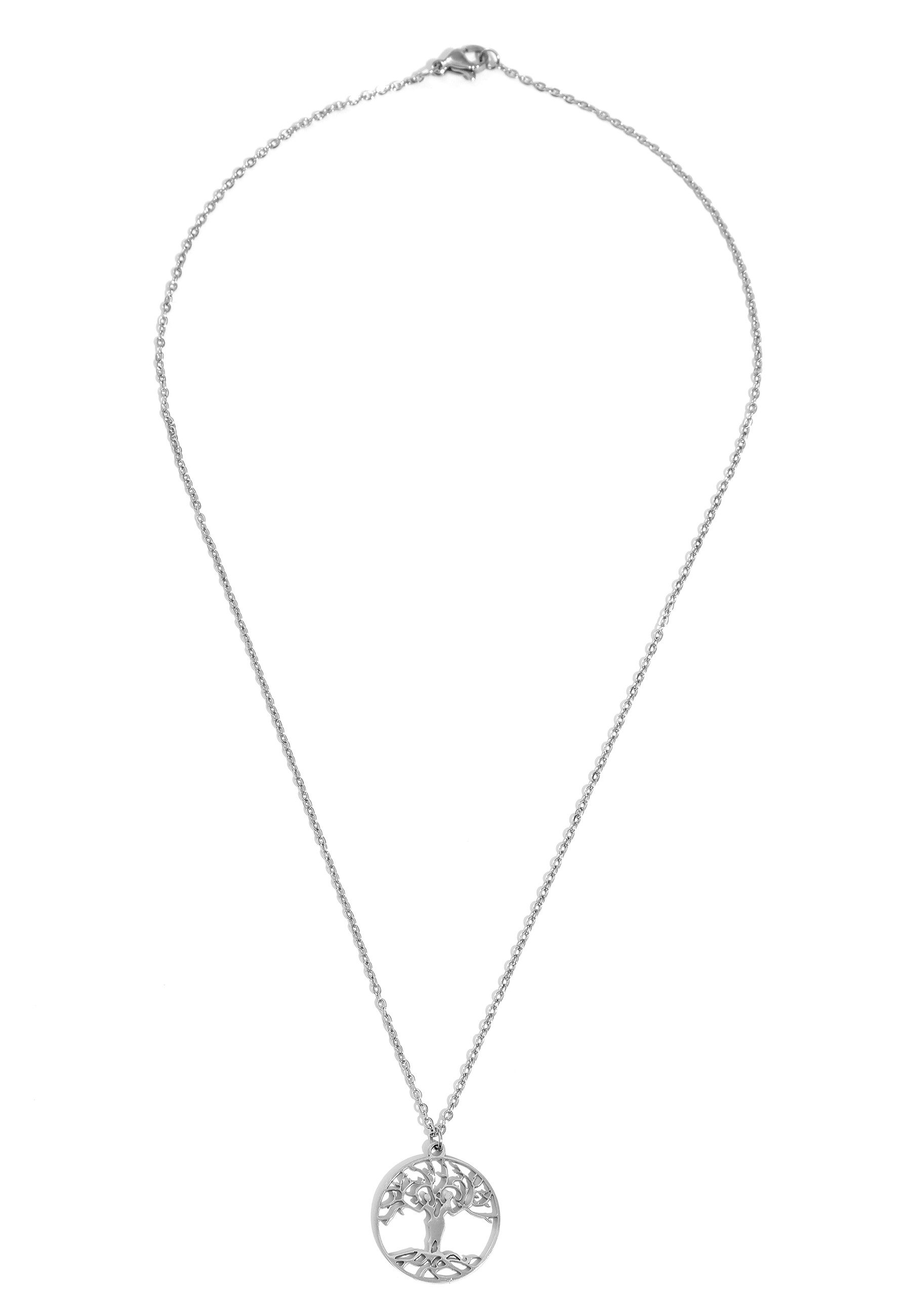GOLDKLEIN Edelstahlkette Edelstahl Schmuck Lebensbaum Halskette, Damen, inkl. Geschenkbox