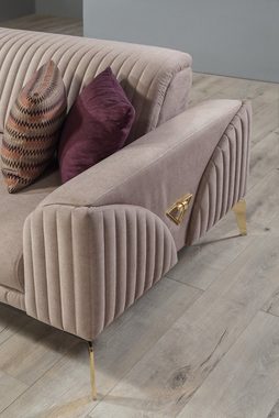 Villa Möbel Sofa Leaf, 1 Stk. 2-Sitzer, Quality Made in Turkey, Luxus-Microfaser (100% Polyester)