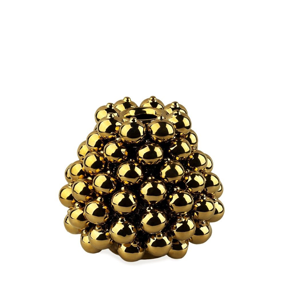 Cor Mulder Tischvase Cor Mulder Terracotta-Vase "Balls", 17cm, gold, 71140